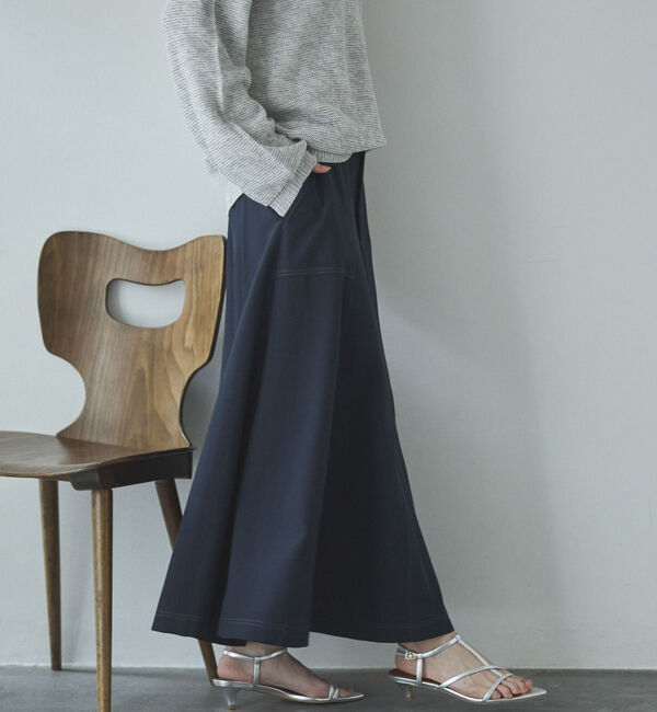 Doux archives「アウトポケットセミフレアスカート」|スカート|NAVY