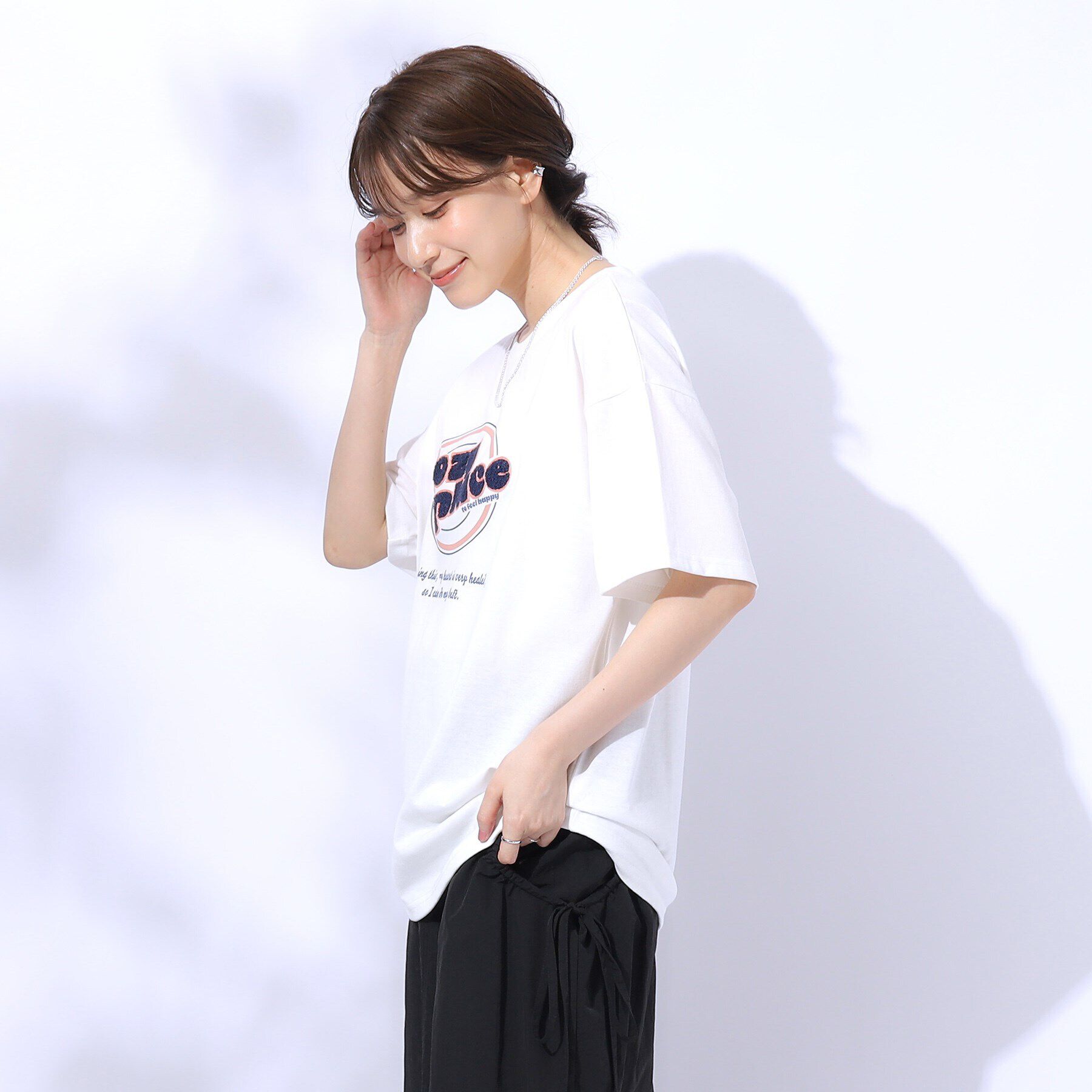 SHOO･LA･RUE「サガラ刺繍BIGTシャツ」|Tシャツ・カットソー|