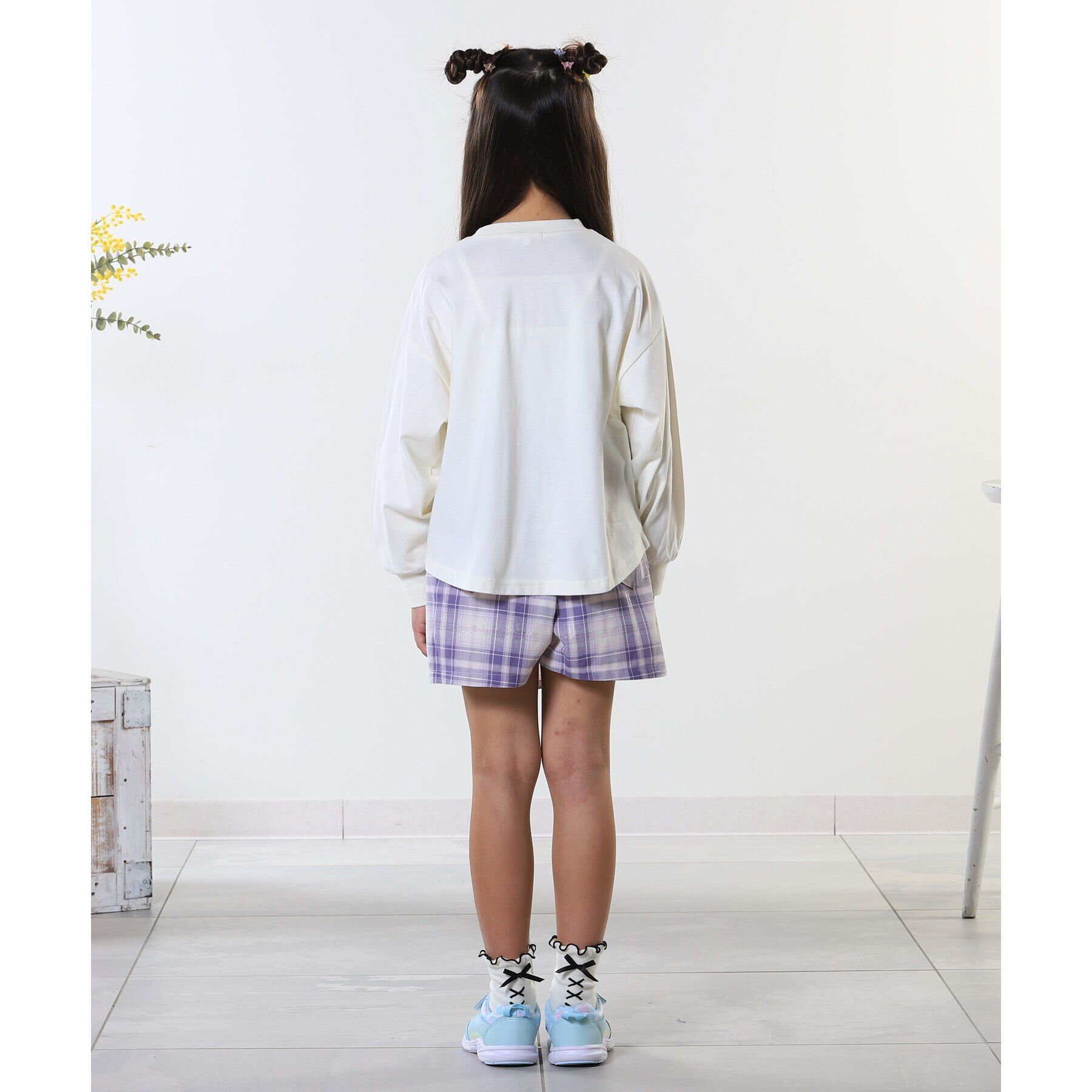 SHOO･LA･RUE「【110-140cm】チャーム付きチェックプリーツスカパン」|スカート|