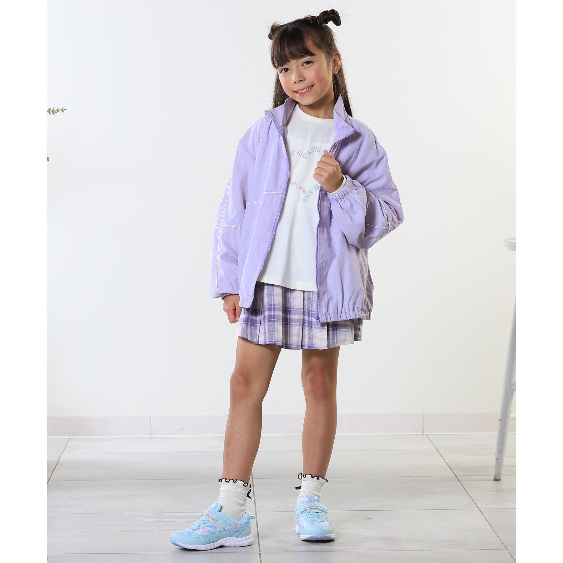 SHOO･LA･RUE「【110-140cm】チャーム付きチェックプリーツスカパン」|スカート|