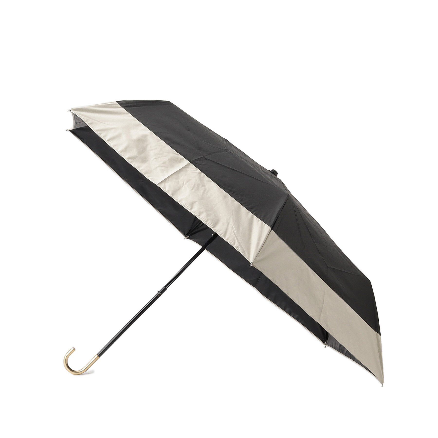 SHOO･LA･RUE「【折りたたみ傘/晴雨兼用】【because】バイカラーミニ」|傘|ブラック(519)