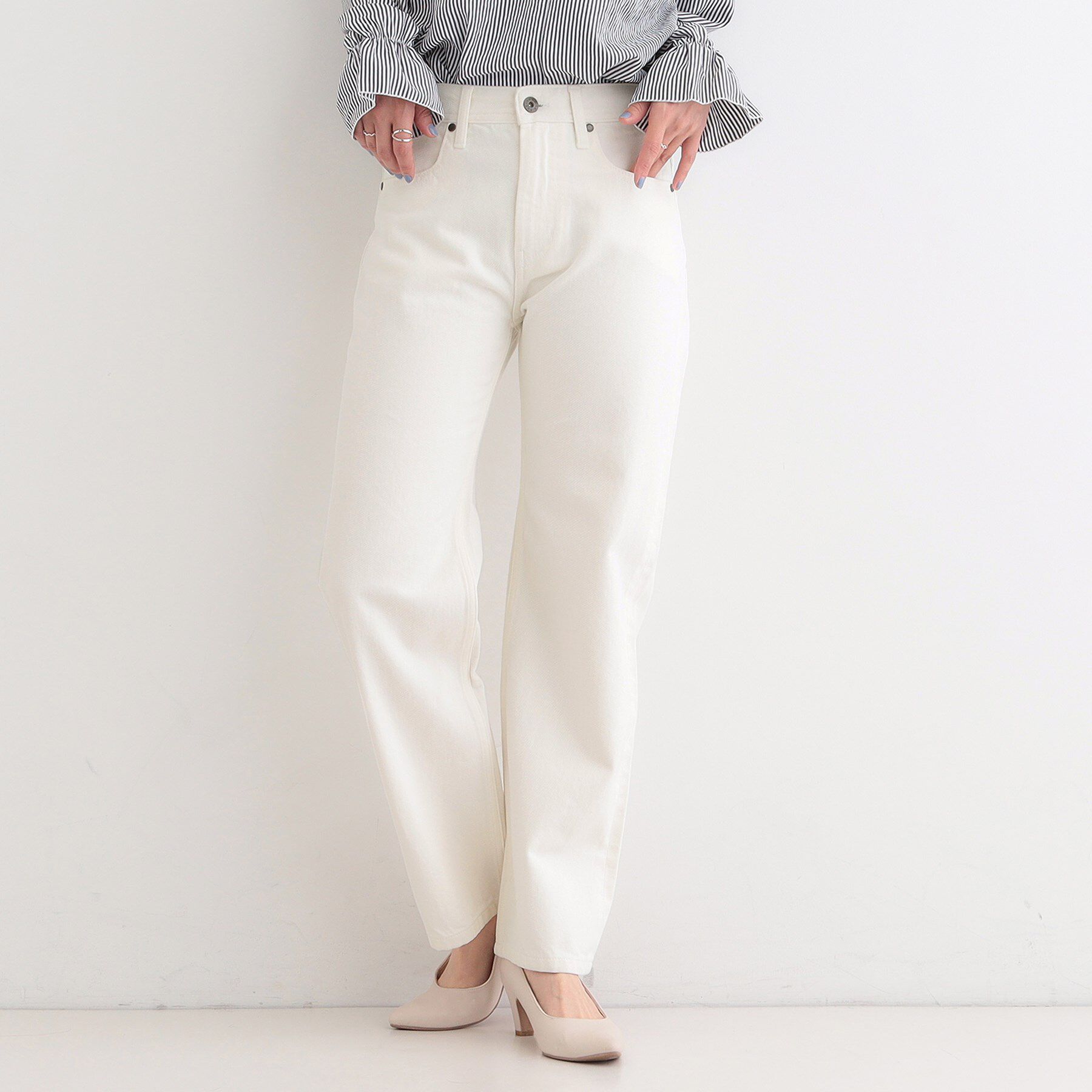 SHOO･LA･RUE「【SHOO・LA・RUE DENIM】程よいゆとりの ストレートデニムパンツ」|デニム|