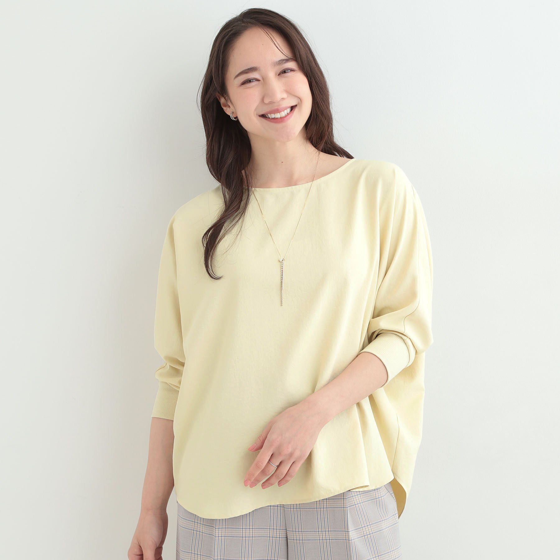 SHOO･LA･RUE「【着丈選べる/体型カバー】さらさらとろん ドルマンブラウス」|シャツ・ブラウス|