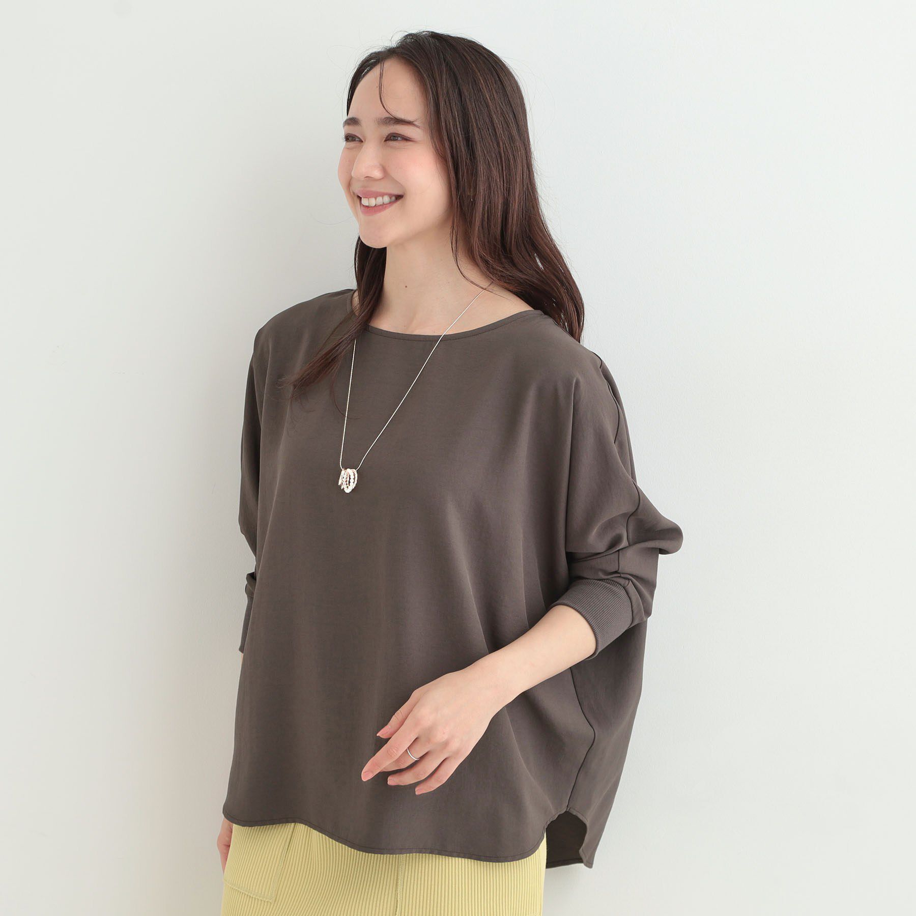 SHOO･LA･RUE「【着丈選べる/体型カバー】さらさらとろん ドルマンブラウス」|シャツ・ブラウス|