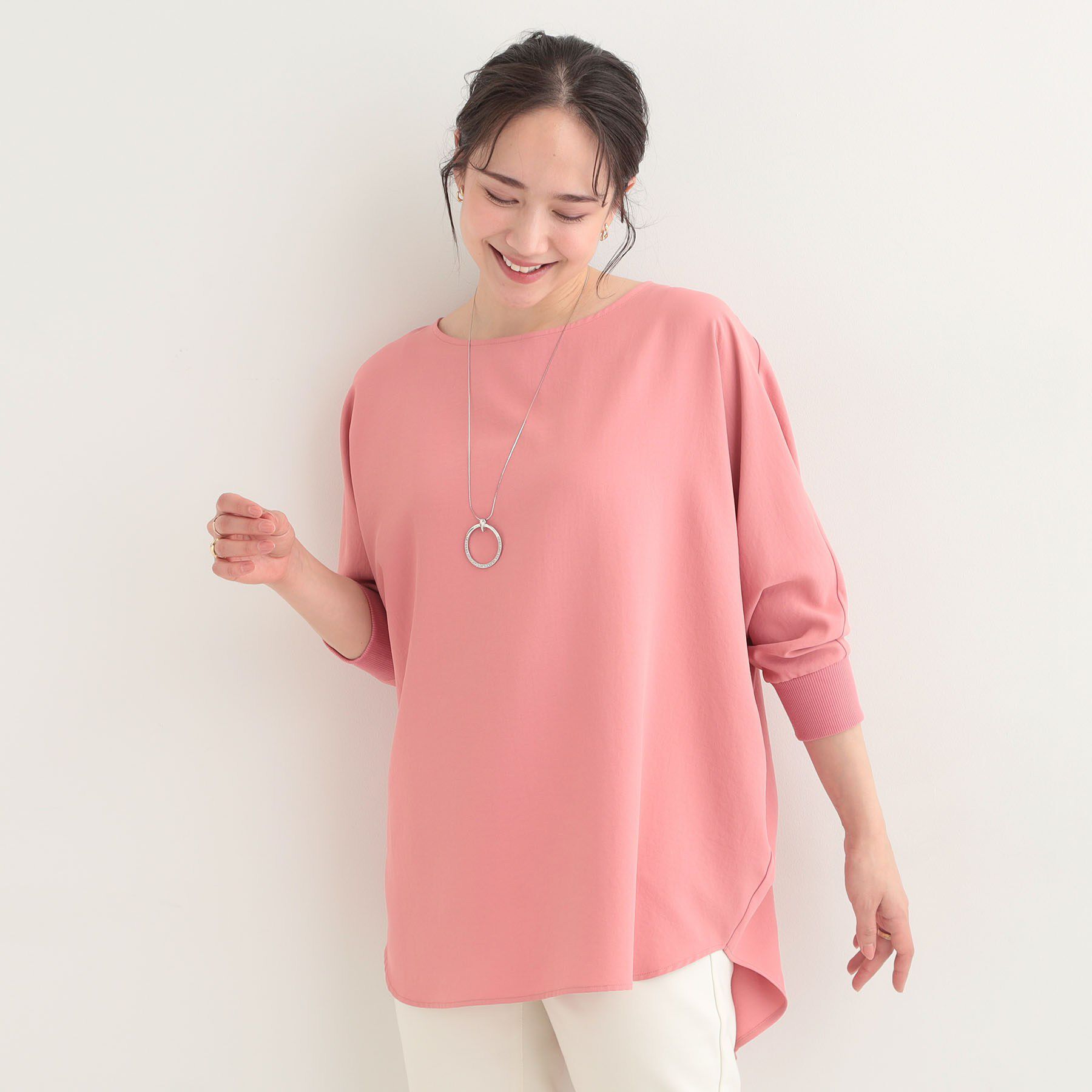 SHOO･LA･RUE「【着丈選べる/体型カバー】さらさらとろん ドルマンブラウス」|シャツ・ブラウス|