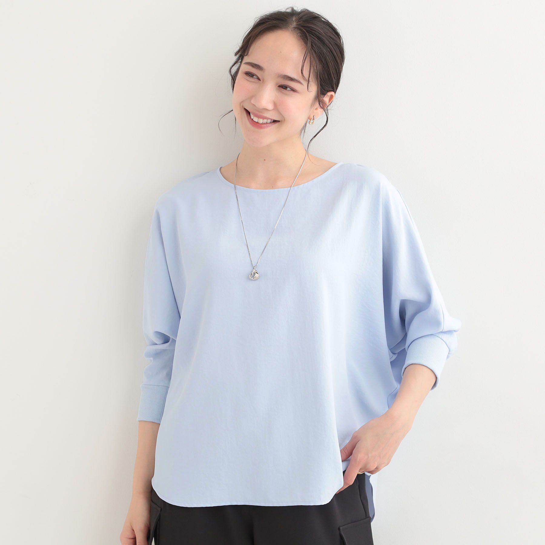 SHOO･LA･RUE「【着丈選べる/体型カバー】さらさらとろん ドルマンブラウス」|シャツ・ブラウス|