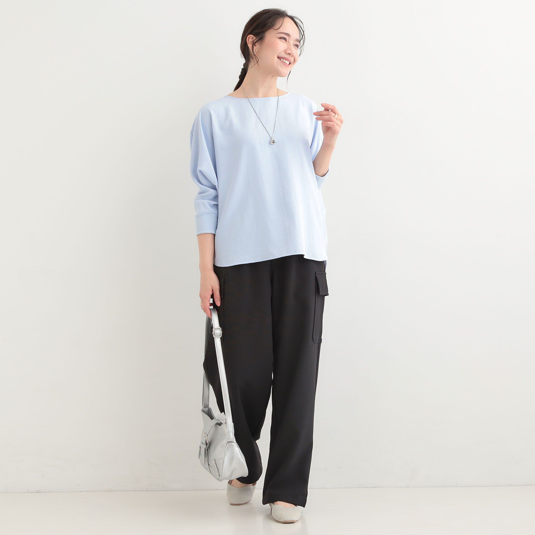 SHOO･LA･RUE「【着丈選べる/体型カバー】さらさらとろん ドルマンブラウス」|シャツ・ブラウス|