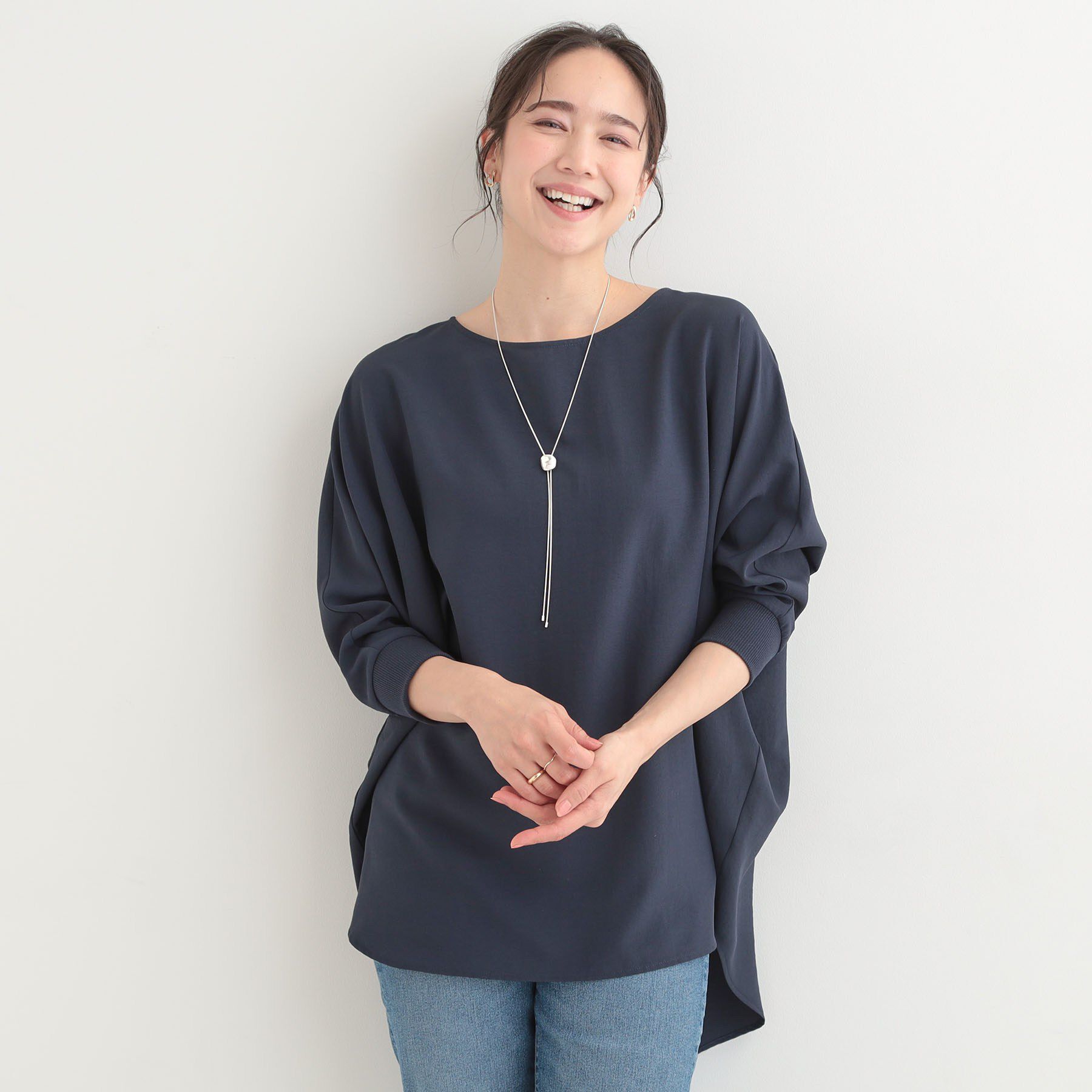 SHOO･LA･RUE「【着丈選べる/体型カバー】さらさらとろん ドルマンブラウス」|シャツ・ブラウス|