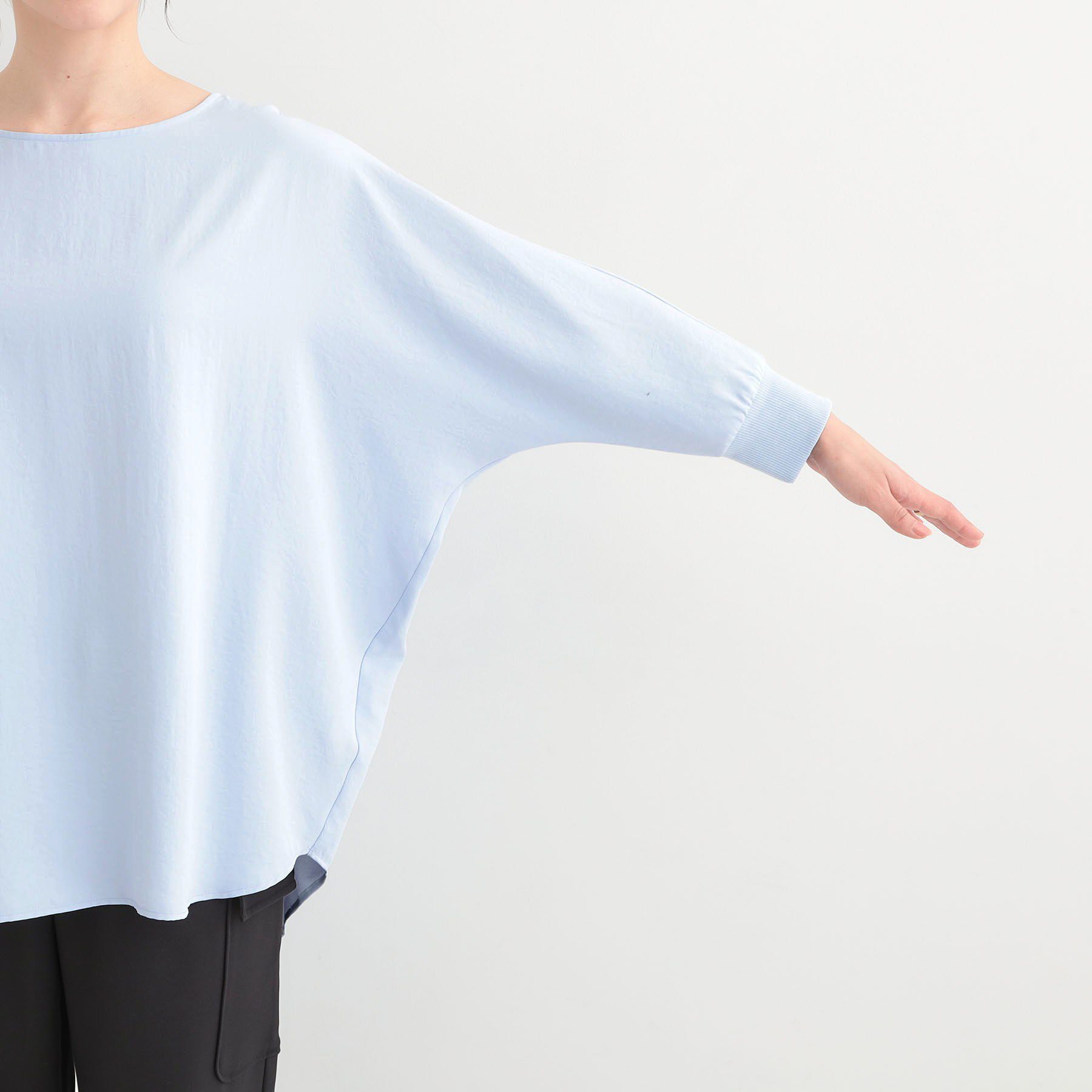 SHOO･LA･RUE「【着丈選べる/体型カバー】さらさらとろん ドルマンブラウス」|シャツ・ブラウス|