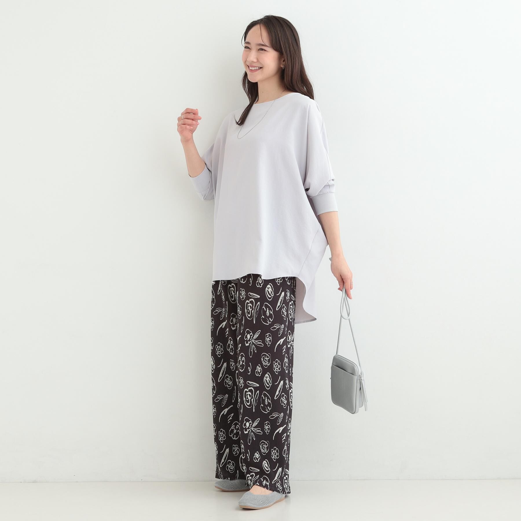 SHOO･LA･RUE「【着丈選べる/体型カバー】さらさらとろん ドルマンブラウス」|シャツ・ブラウス|