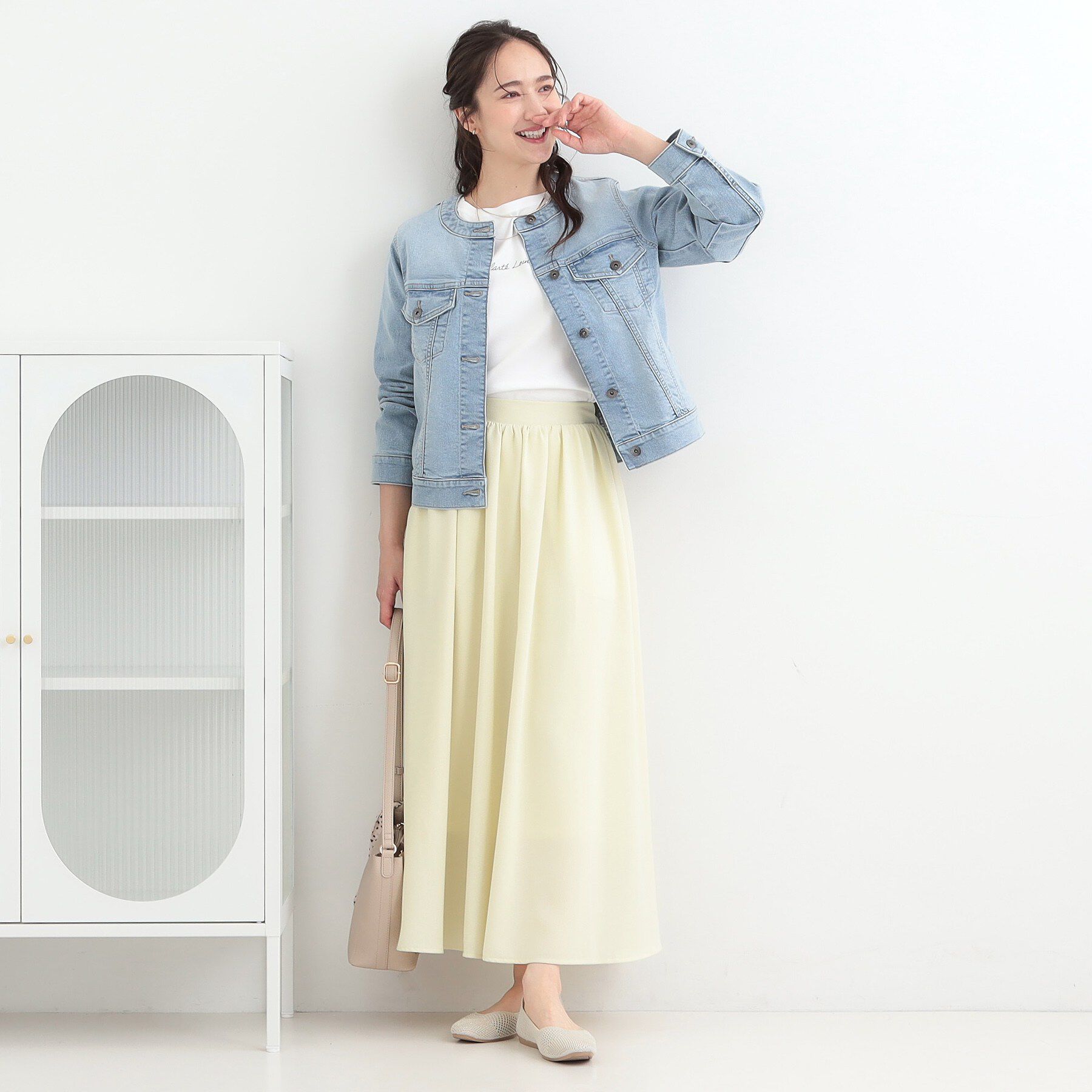 SHOO･LA･RUE「【接触冷感、UVカット、抗菌防臭】スムース ロゴロンT」|Tシャツ・カットソー|