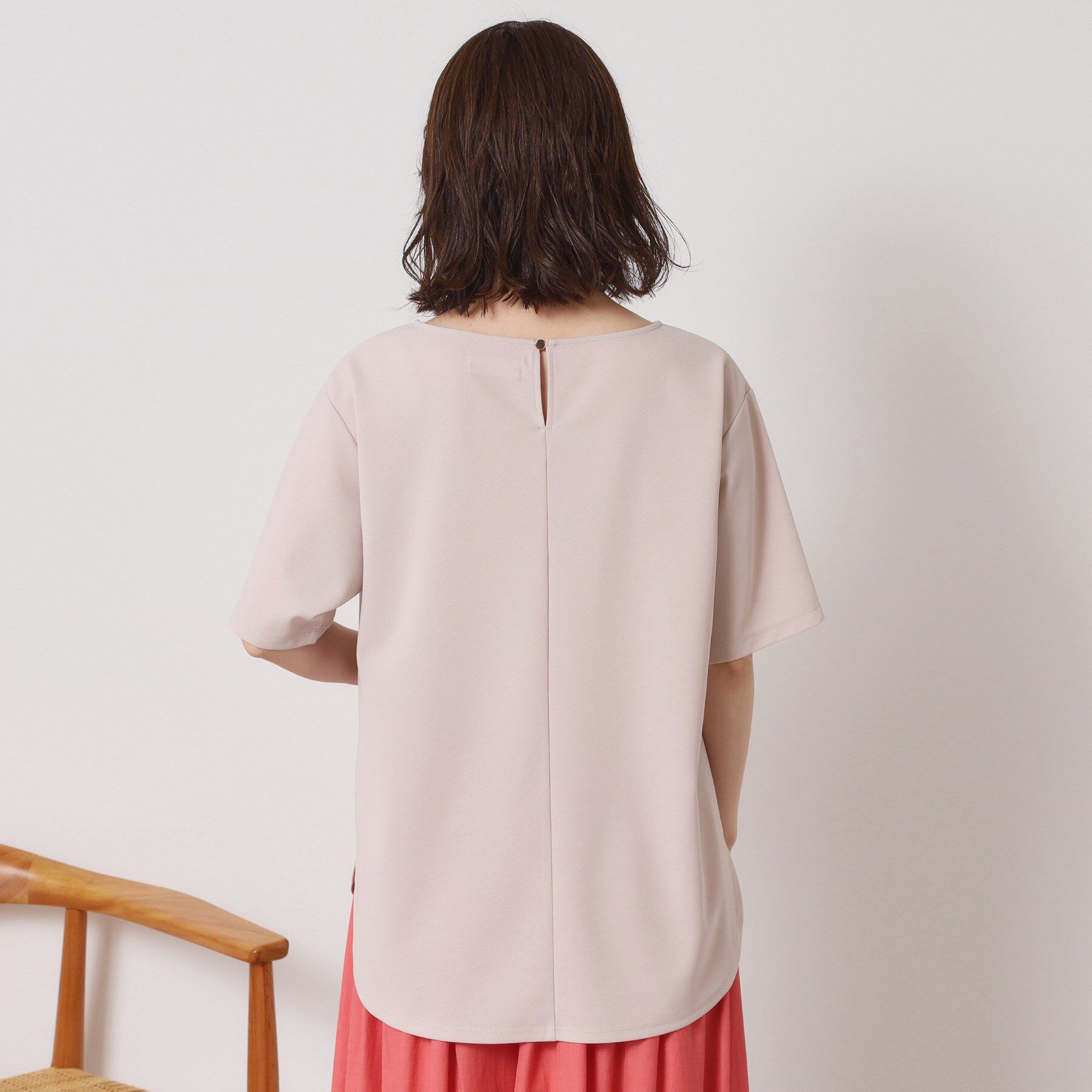 ITS&rsquo;DEMO「【接触冷感／洗濯機OK】カットジョーゼットTシャツ」|シャツ・ブラウス|