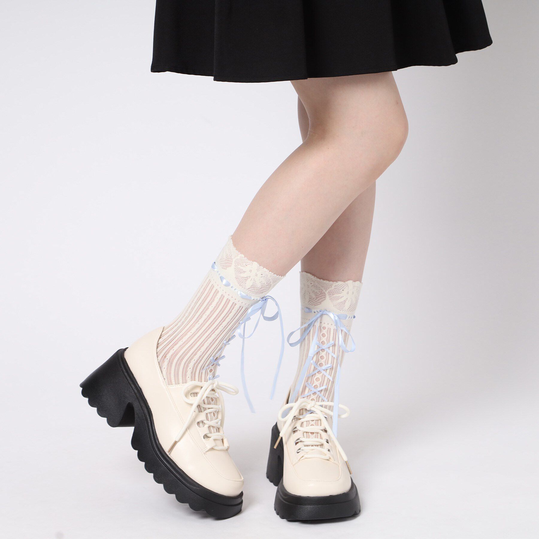 csT&P「厚底 レースアップパンプス」|パンプス|