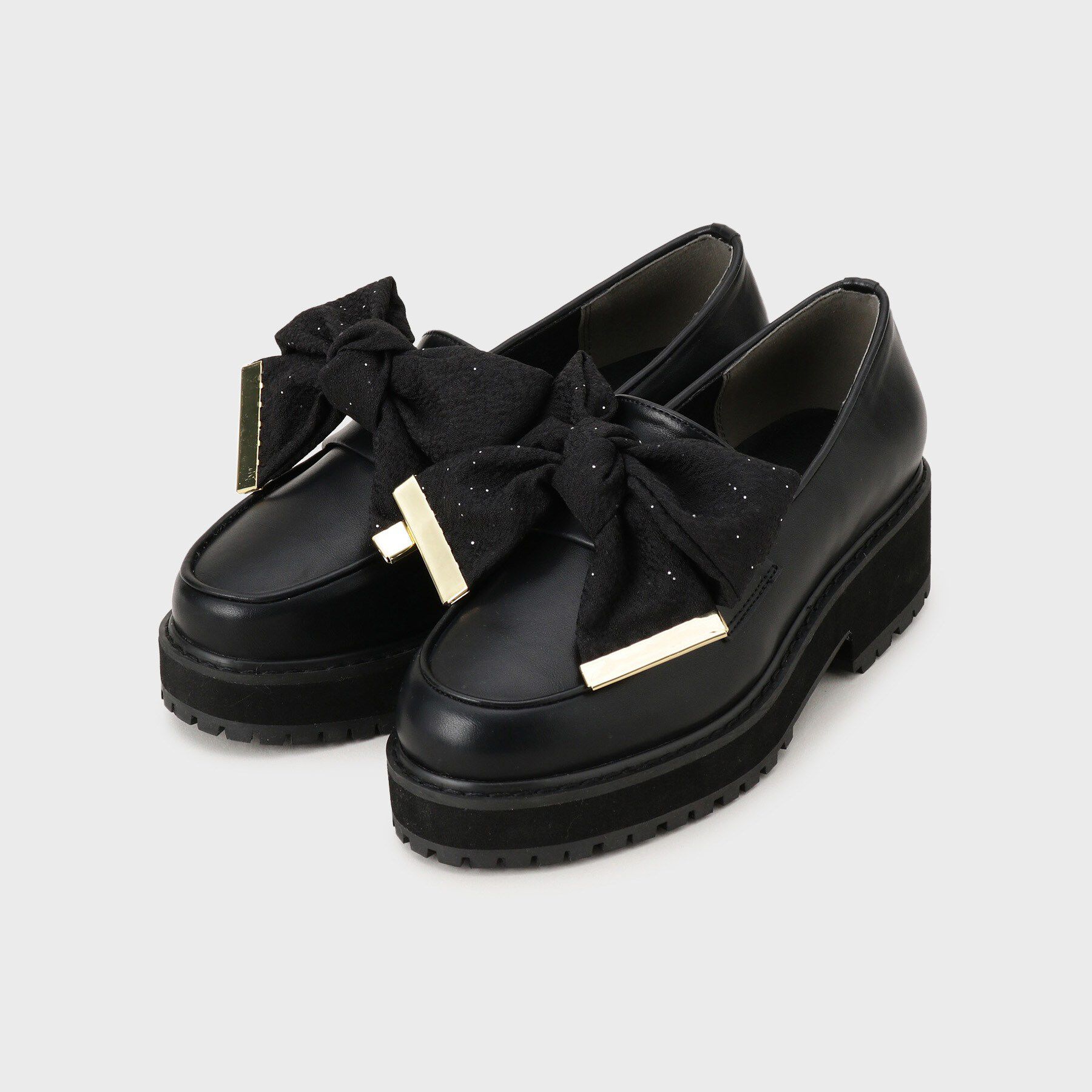 ESPERANZA「晴雨兼用リボン厚底ローファー」|パンプス|