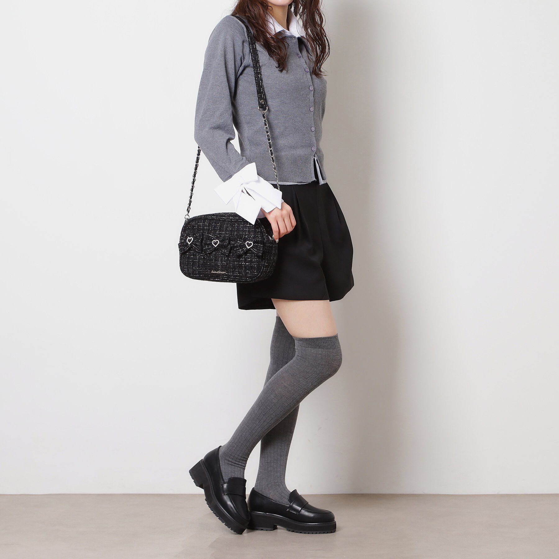 ESPERANZA「晴雨兼用リボン厚底ローファー」|パンプス|