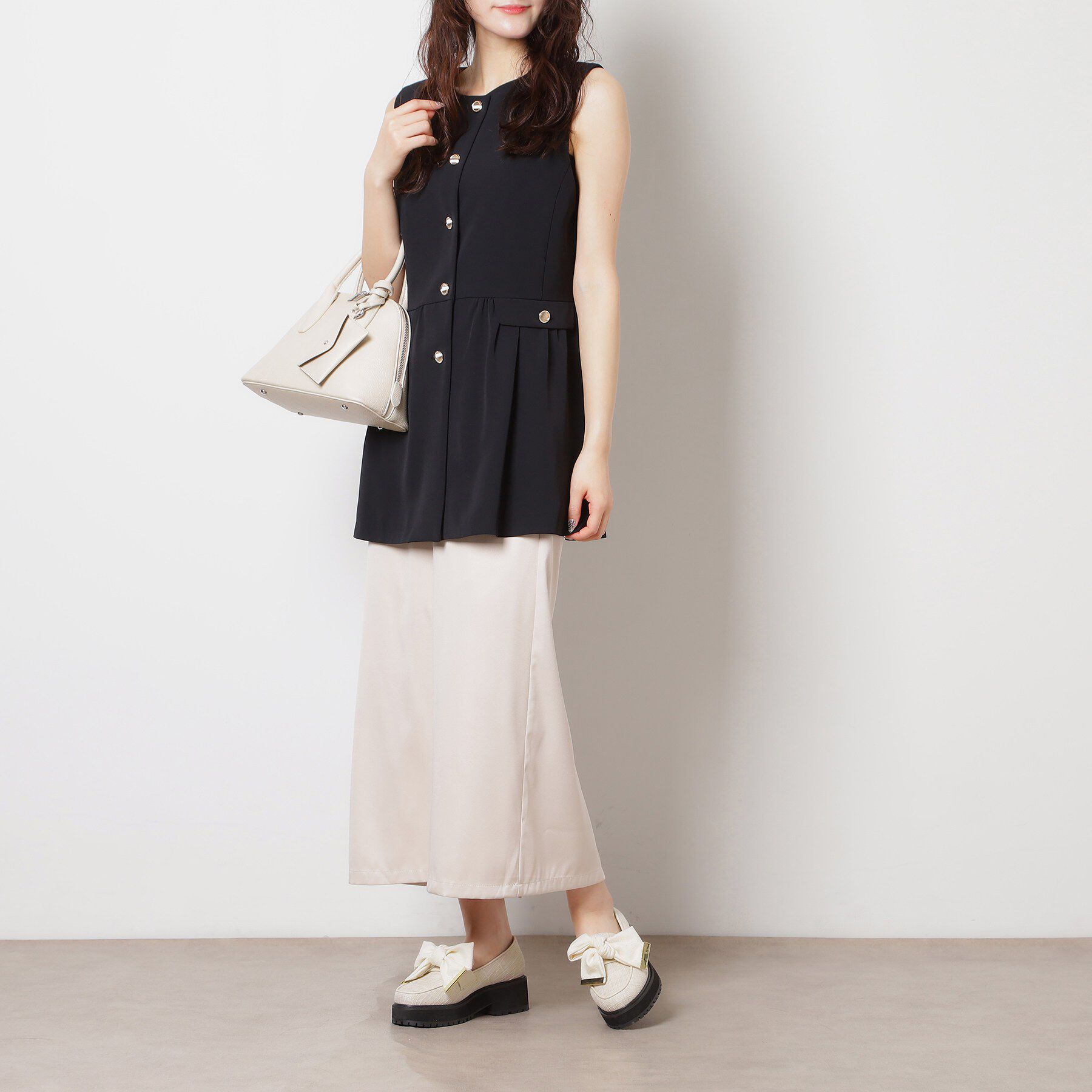 ESPERANZA「晴雨兼用リボン厚底ローファー」|パンプス|