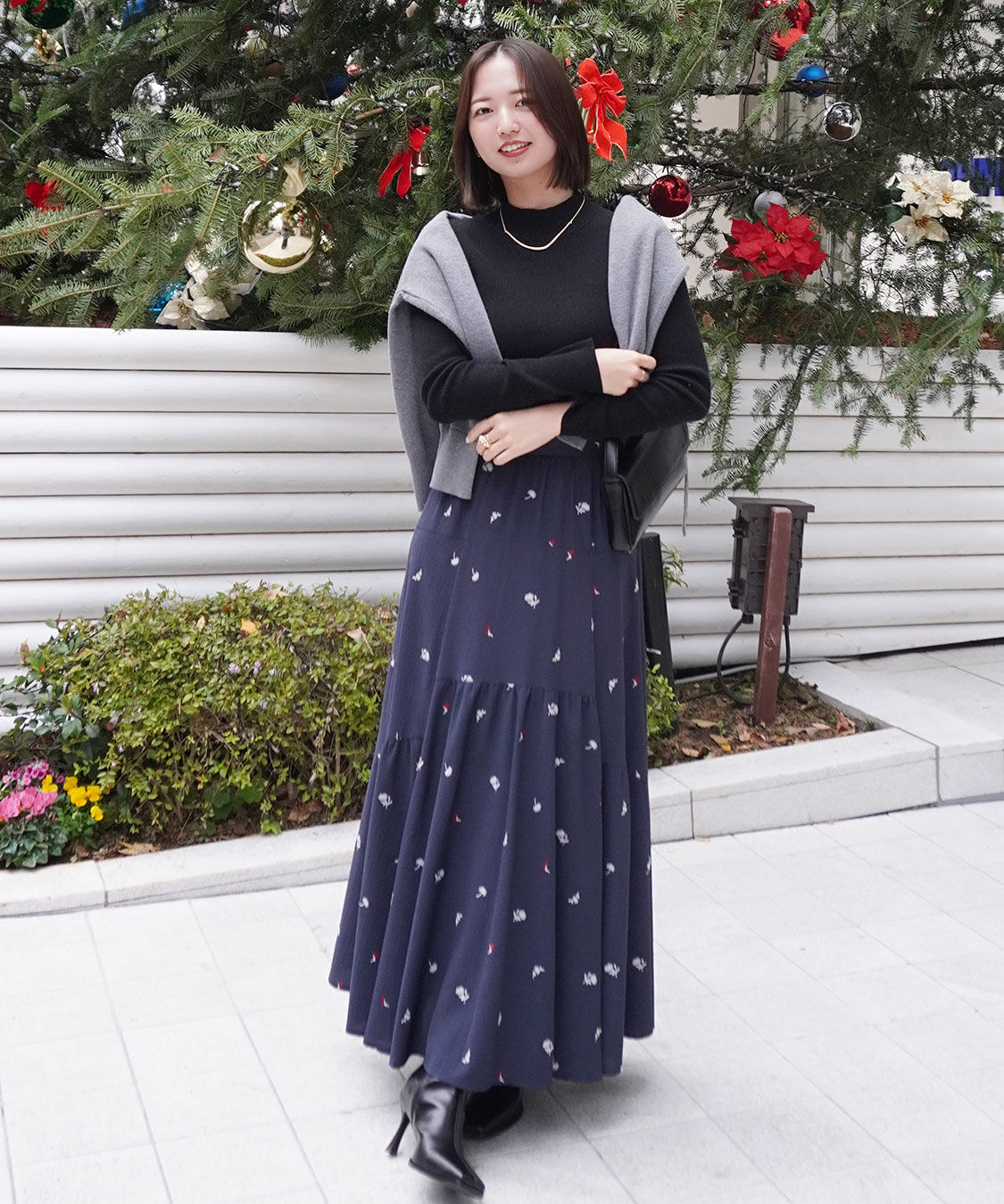 COCO DEAL「フラワー/スター刺繍ティアードスカート」|スカート|