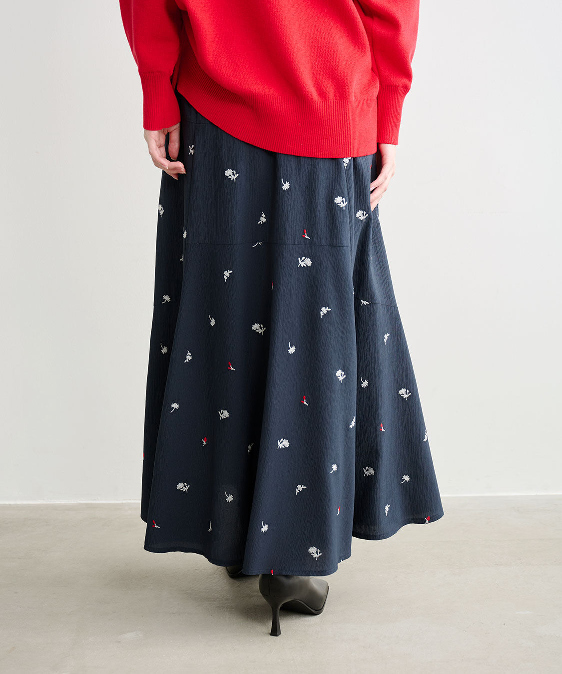 COCO DEAL「フラワー/スター刺繍ティアードスカート」|スカート|