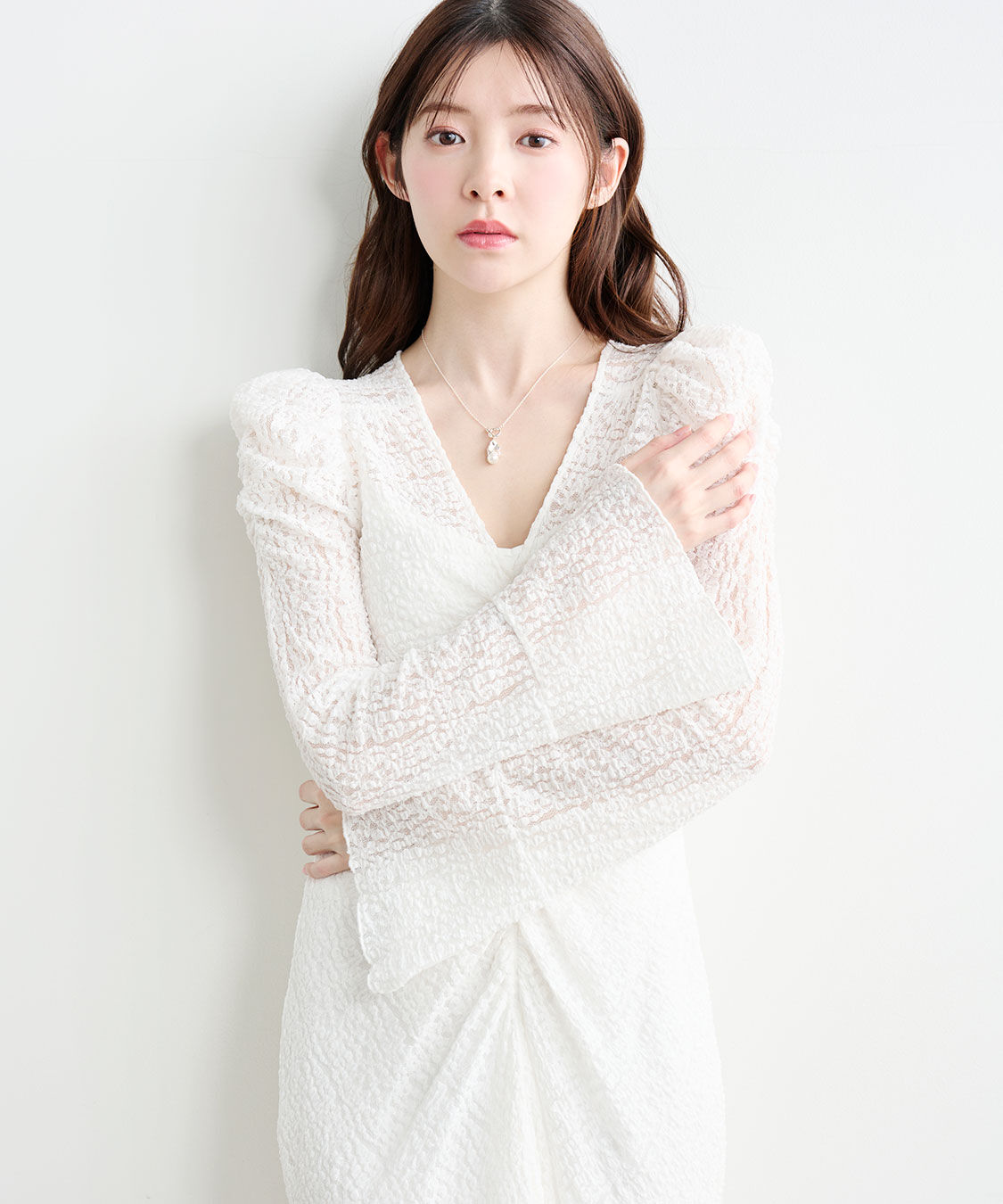 COCO DEAL「ストレッチレースギャザーワンピース」|ワンピース|