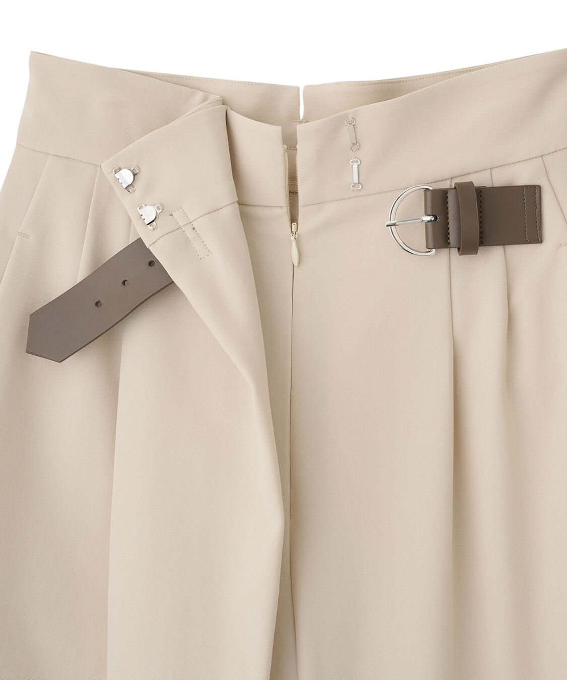 COCO DEAL「ベルトディテールアシメワイドパンツ」|スラックス|