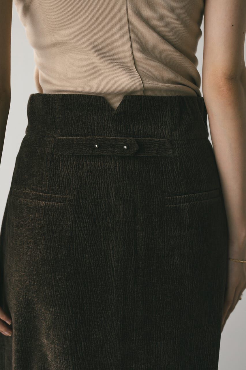 STYLEMIXER「ハイウエストタックベロアスカート」|スカート|