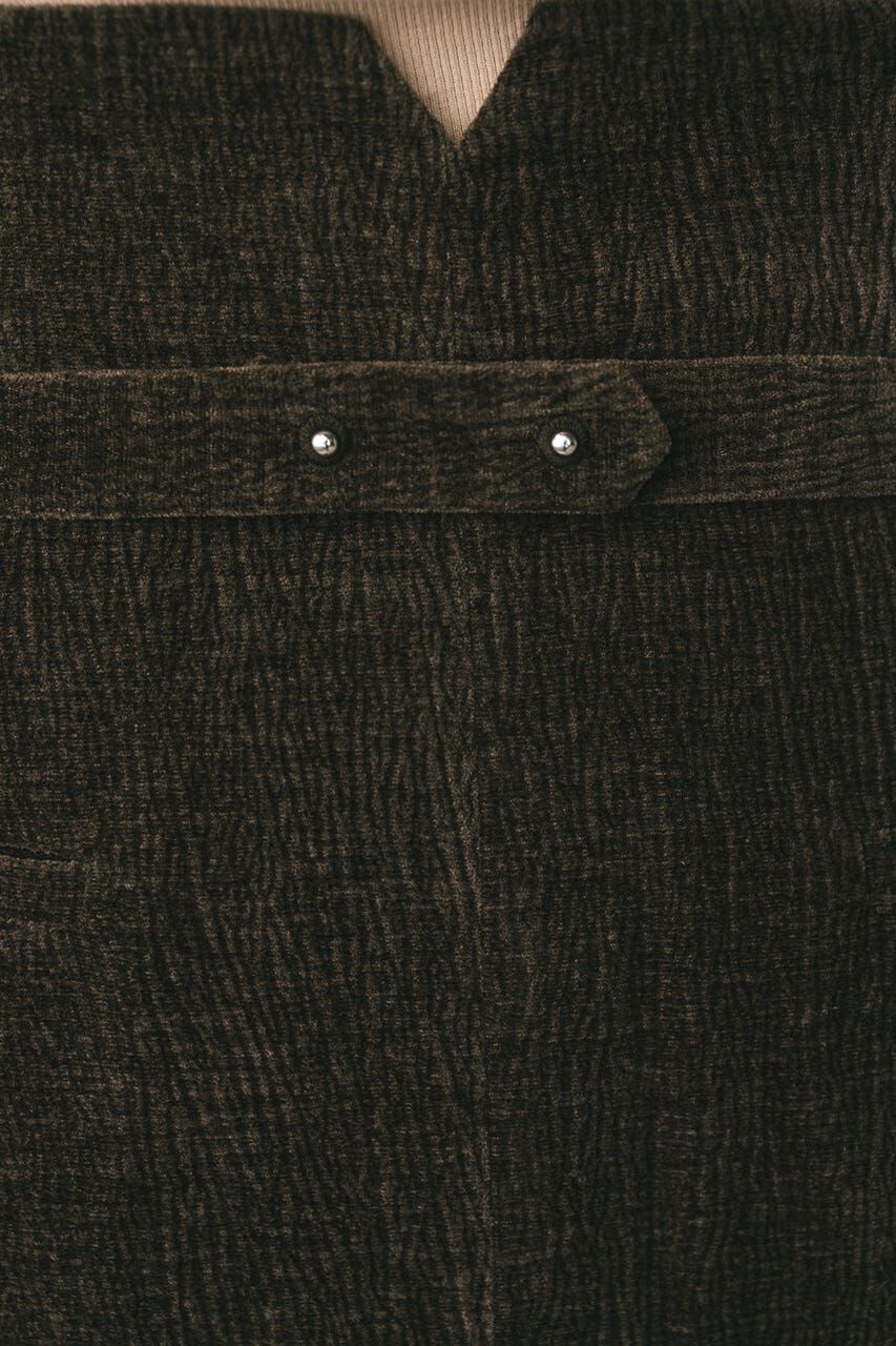 STYLEMIXER「ハイウエストタックベロアスカート」|スカート|