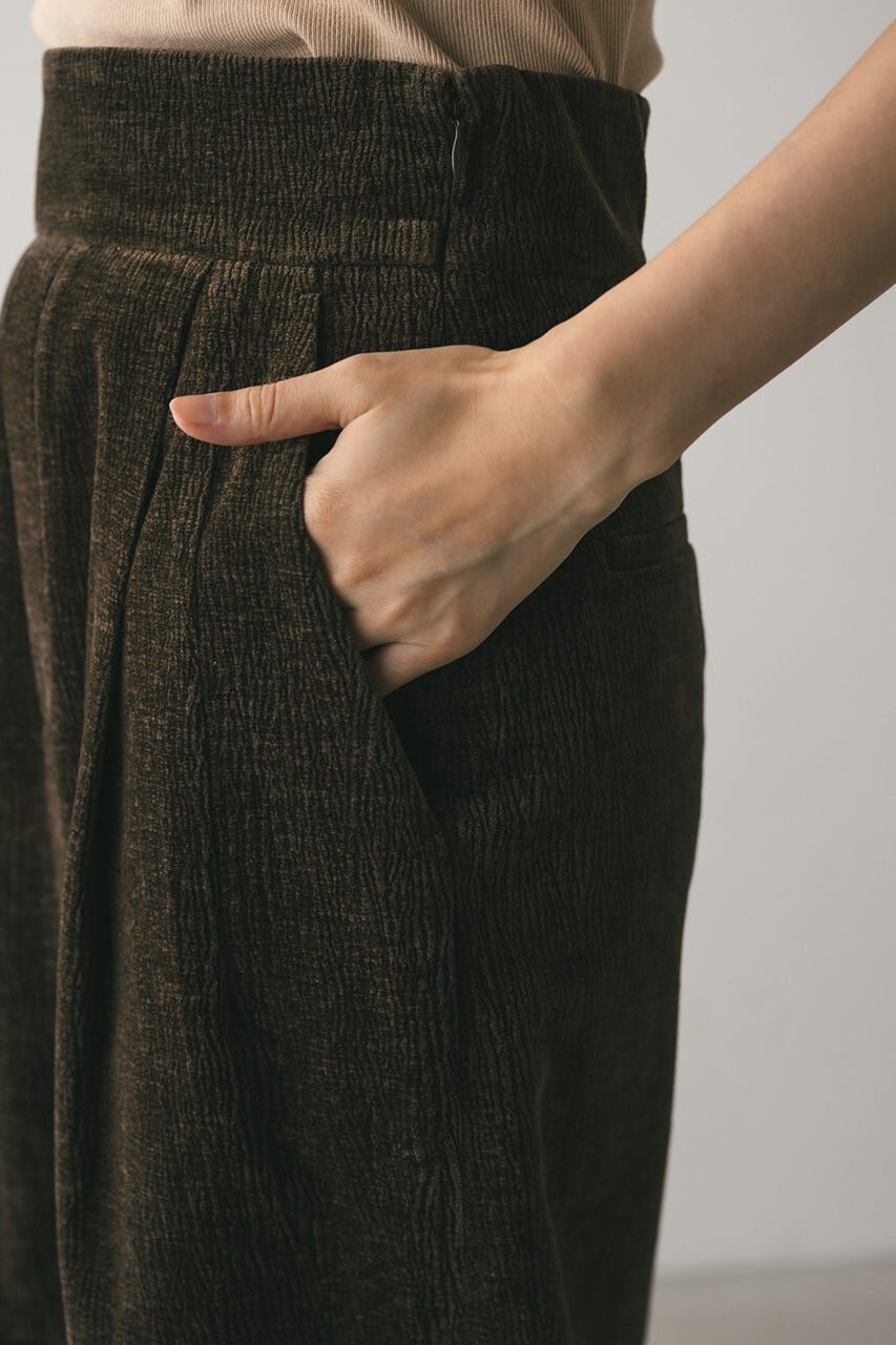 STYLEMIXER「ハイウエストタックベロアスカート」|スカート|