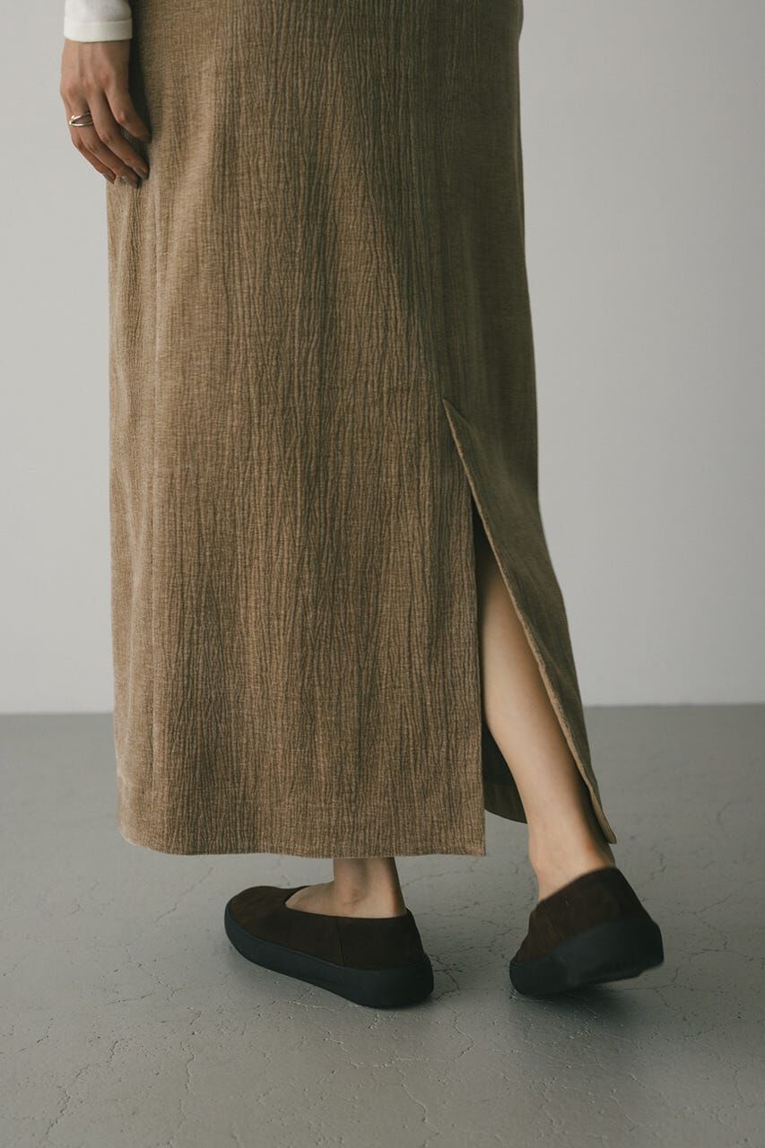STYLEMIXER「ハイウエストタックベロアスカート」|スカート|