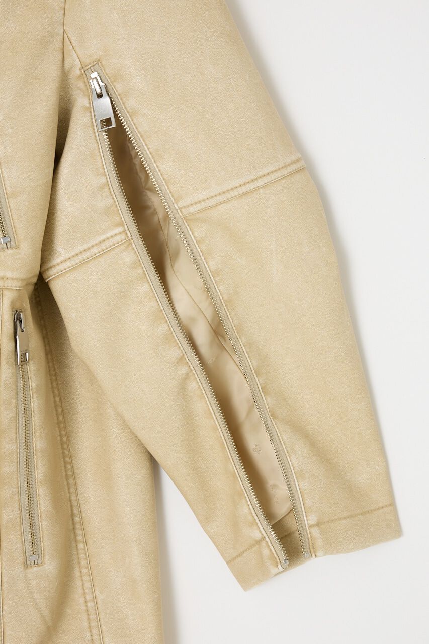 MOUSSY「AGED F/LEATHER MIDDLE ジャケット」|その他|