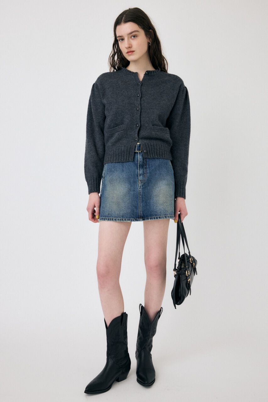 MOUSSY「BUTTON UP ニットカーディガン」|カーディガン|