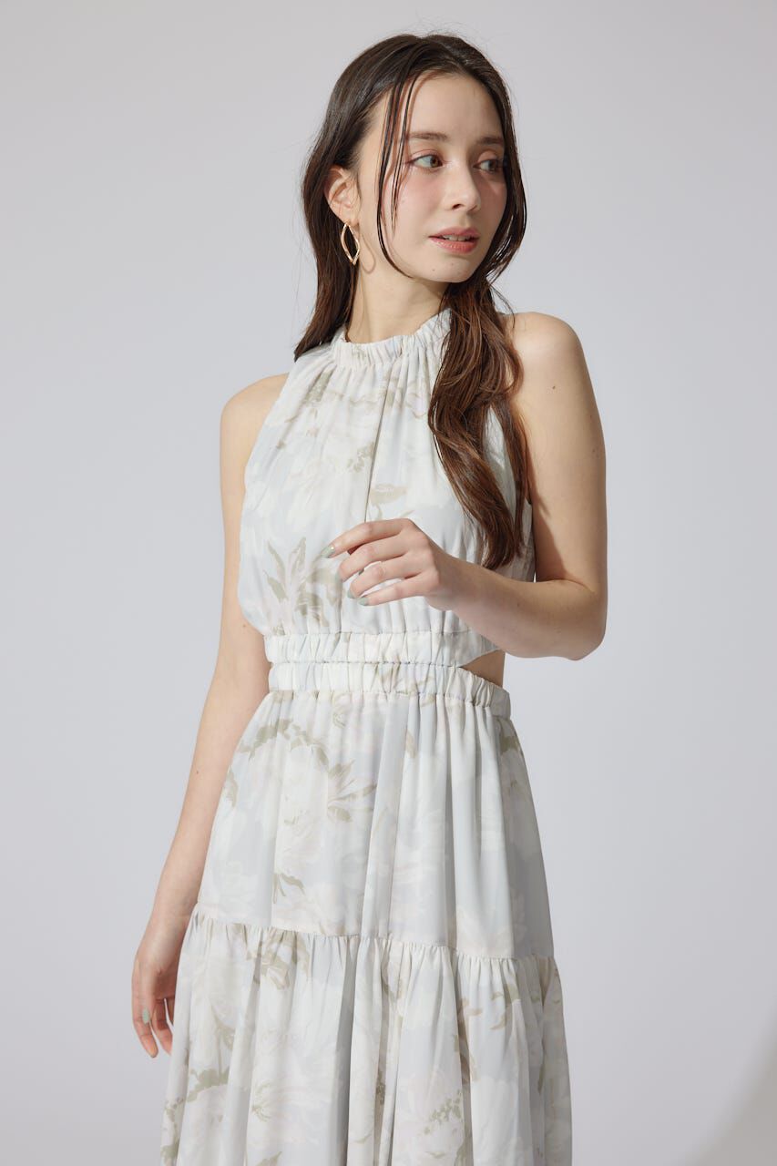 rienda「ホルターネックギャザーフレアワンピース」|ワンピース|