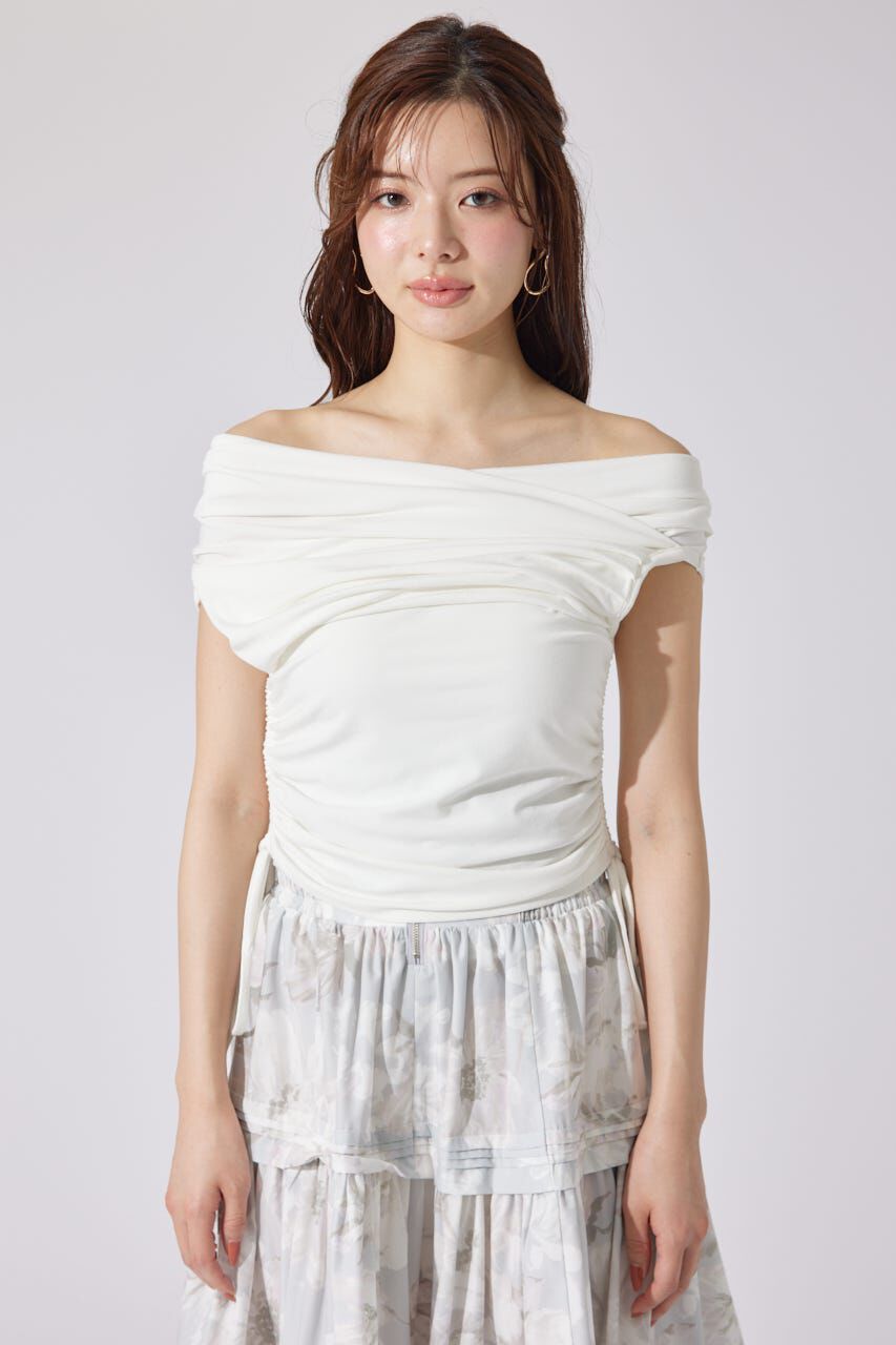 rienda「カシュクールサイドドロストトップス」|Tシャツ・カットソー|