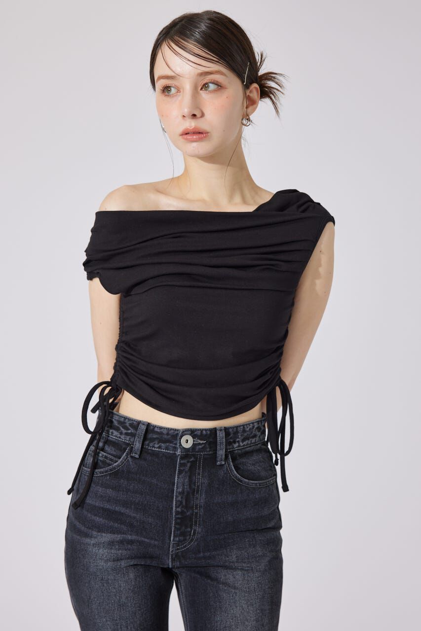 rienda「カシュクールサイドドロストトップス」|Tシャツ・カットソー|