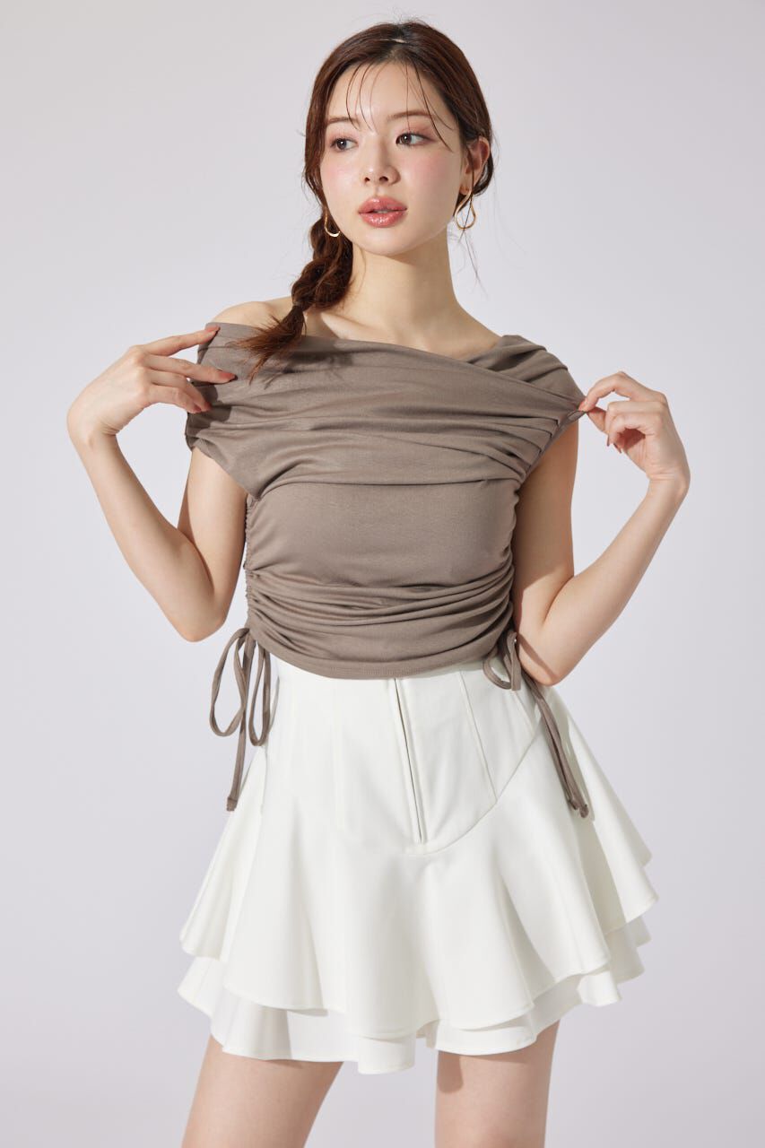 rienda「カシュクールサイドドロストトップス」|Tシャツ・カットソー|BRN