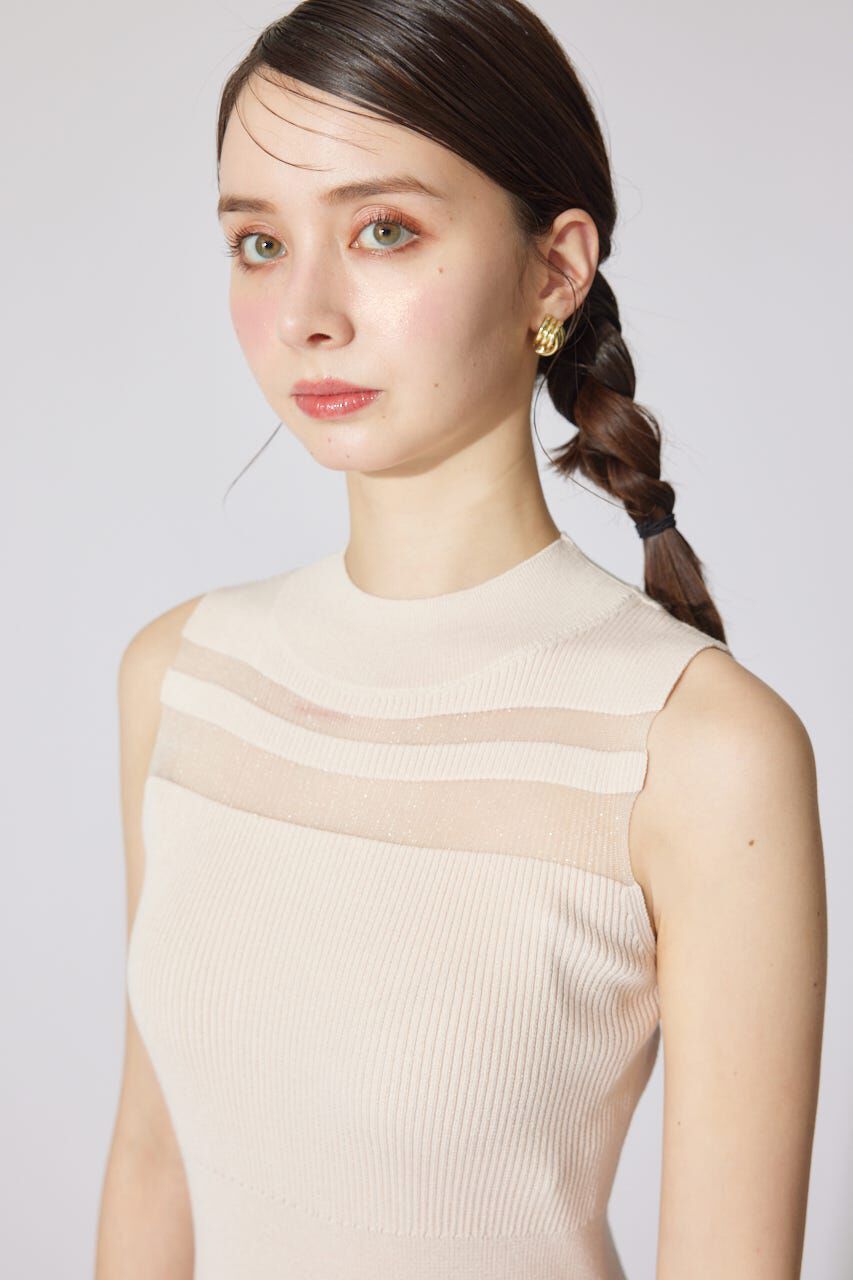 rienda「ティアードフリルシアーマーメイドニットワンピース」|ワンピース|