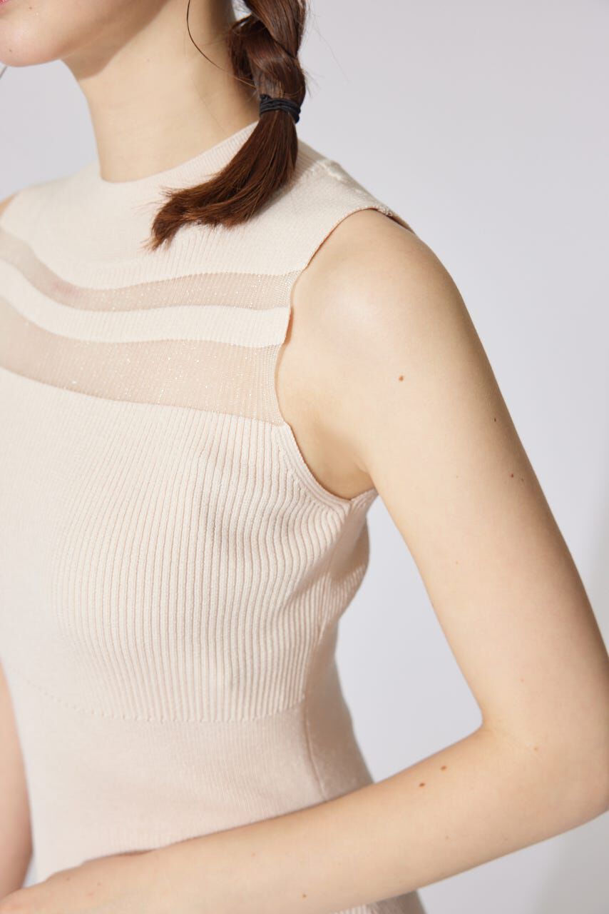 rienda「ティアードフリルシアーマーメイドニットワンピース」|ワンピース|