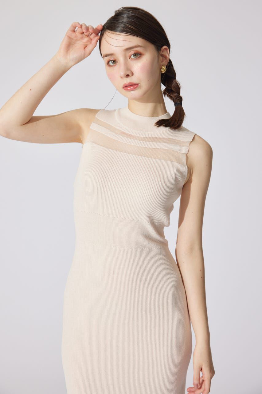 rienda「ティアードフリルシアーマーメイドニットワンピース」|ワンピース|