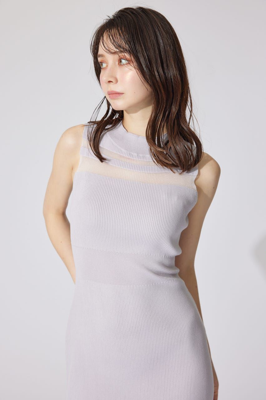 rienda「ティアードフリルシアーマーメイドニットワンピース」|ワンピース|