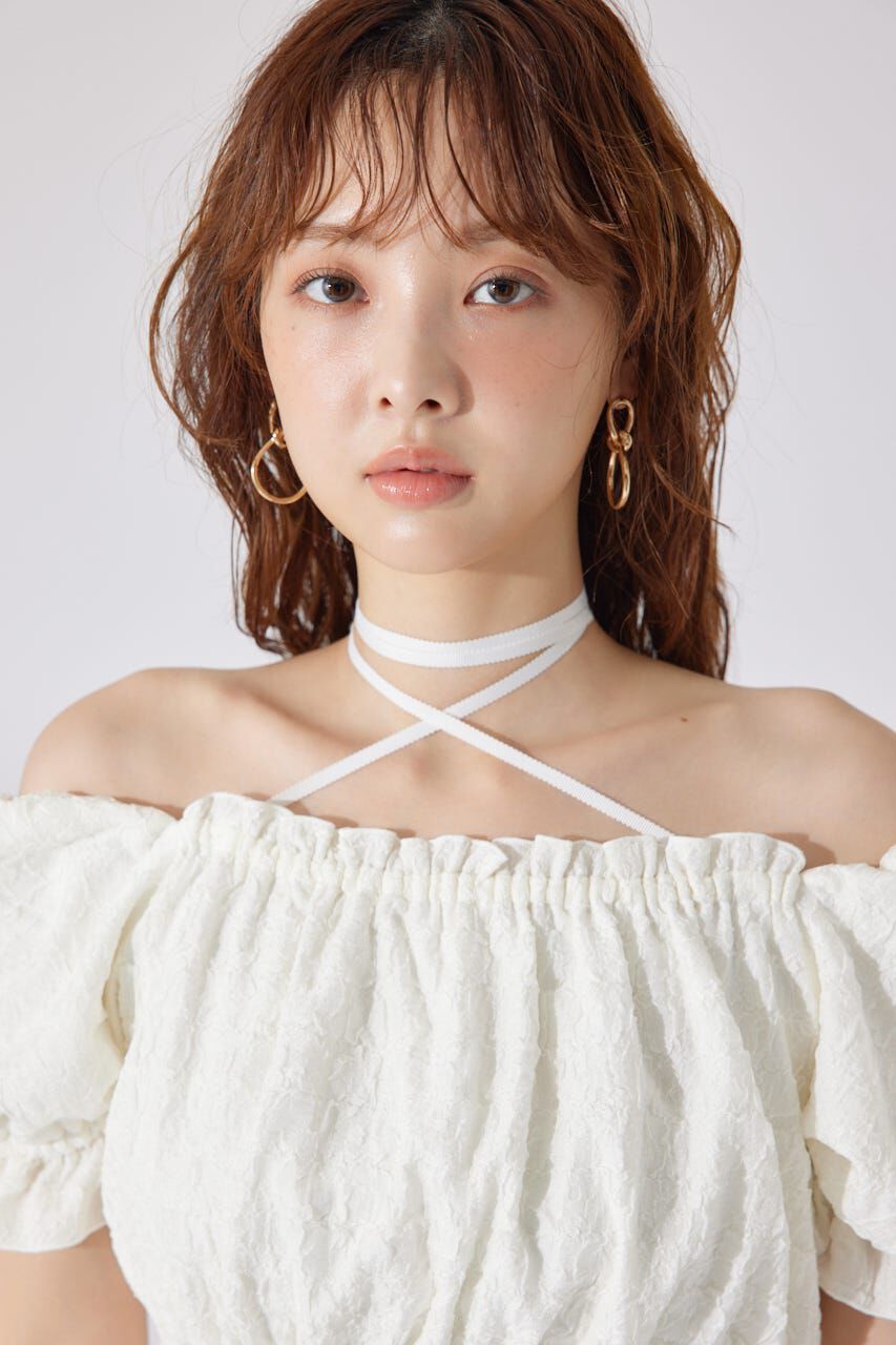 rienda「メニーウェイシャーリングショートブラウス」|シャツ・ブラウス|