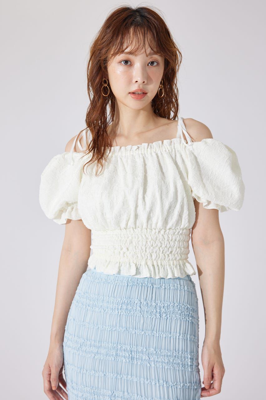 rienda「メニーウェイシャーリングショートブラウス」|シャツ・ブラウス|