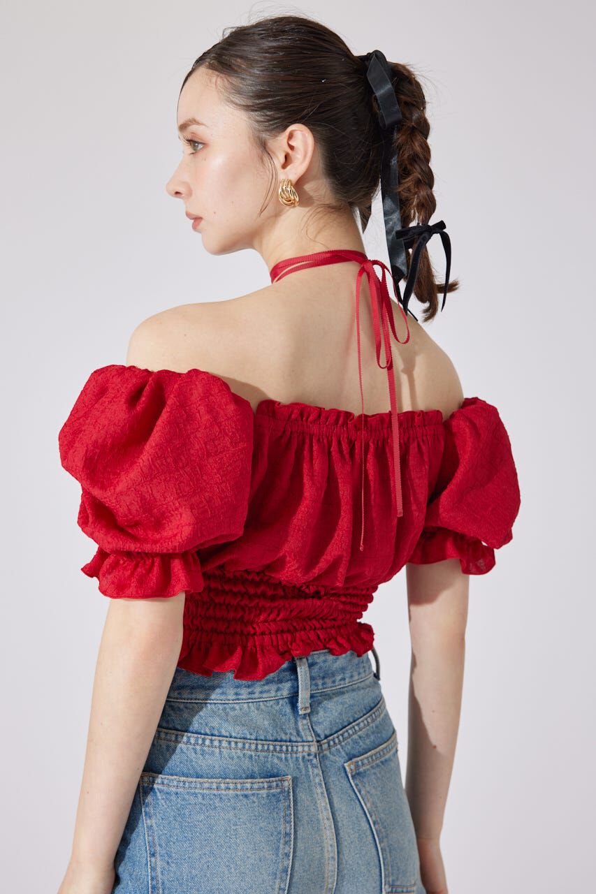 rienda「メニーウェイシャーリングショートブラウス」|シャツ・ブラウス|