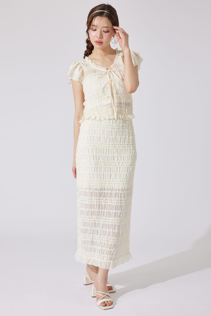 rienda「シャーリングカットフリルスカート」|スカート|