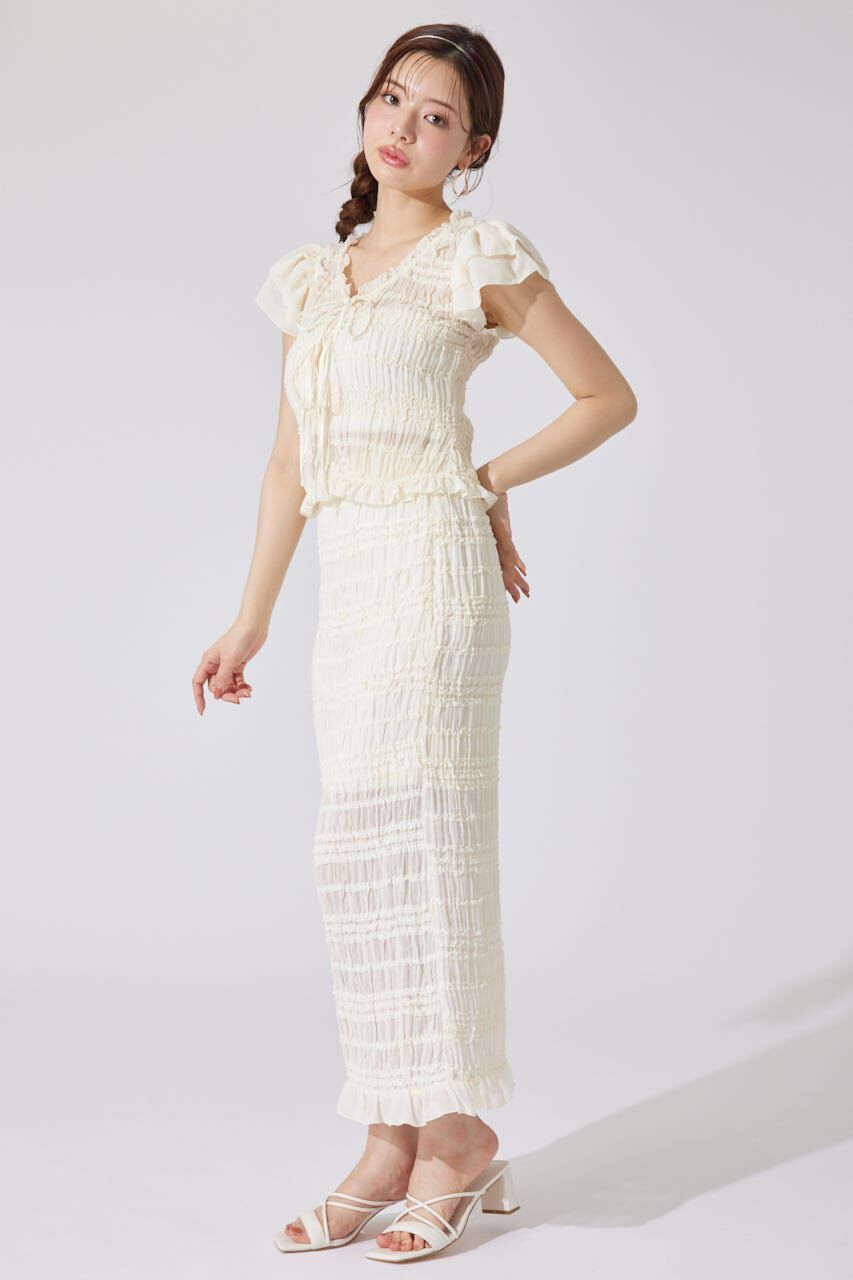 rienda「シャーリングカットフリルスカート」|スカート|