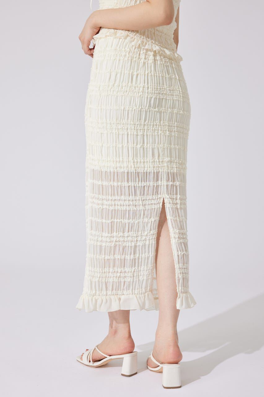 rienda「シャーリングカットフリルスカート」|スカート|