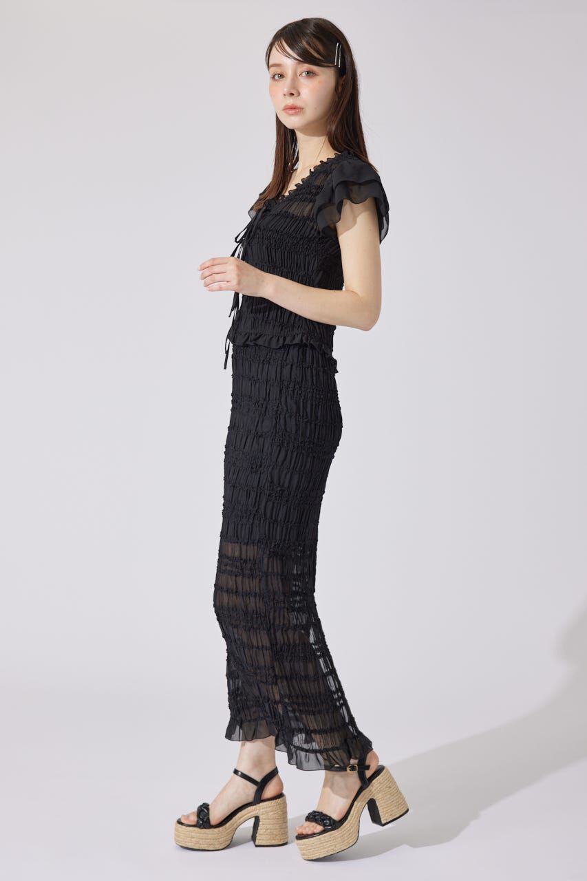 rienda「シャーリングカットフリルスカート」|スカート|