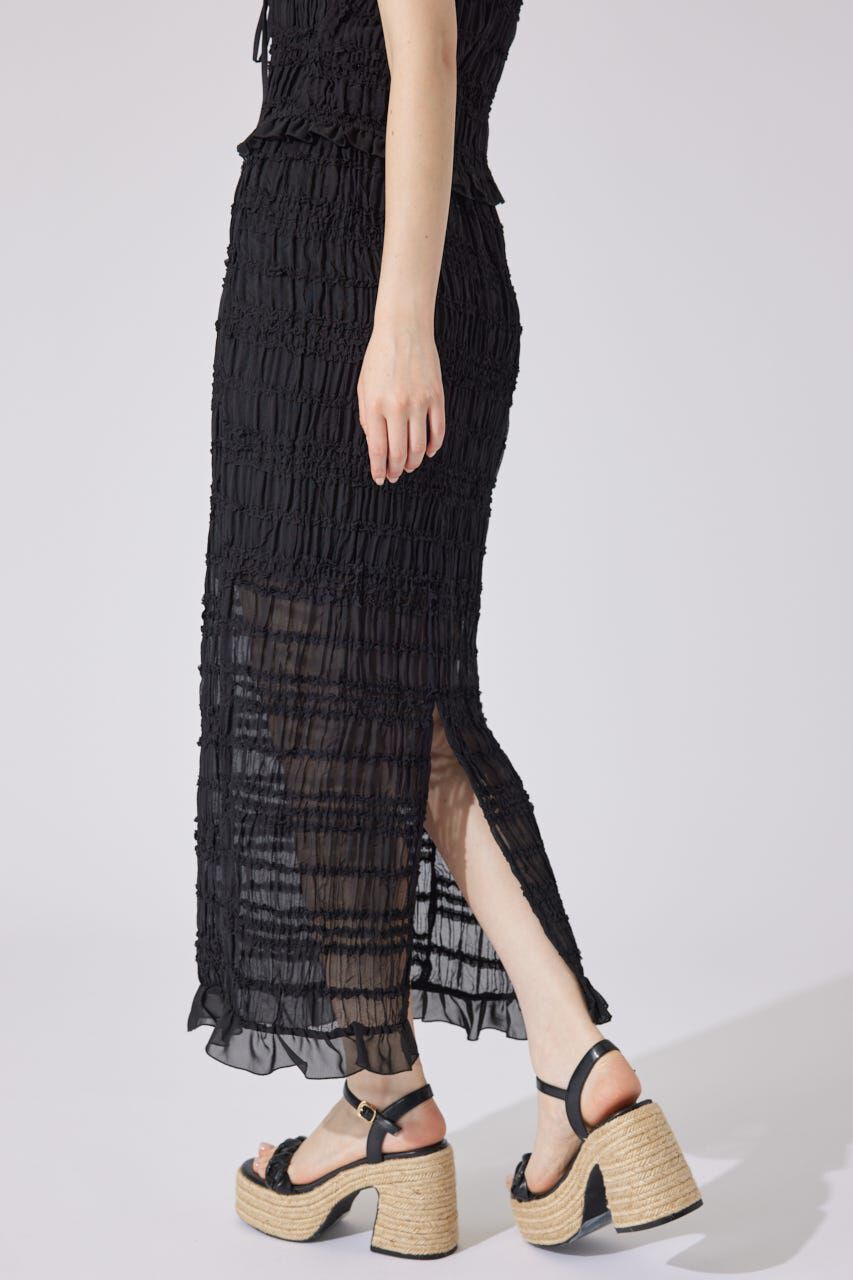 rienda「シャーリングカットフリルスカート」|スカート|