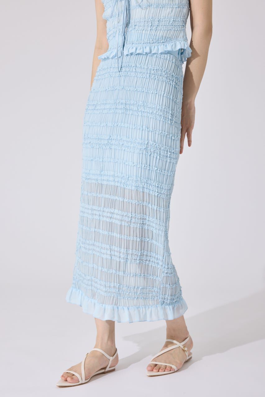 rienda「シャーリングカットフリルスカート」|スカート|