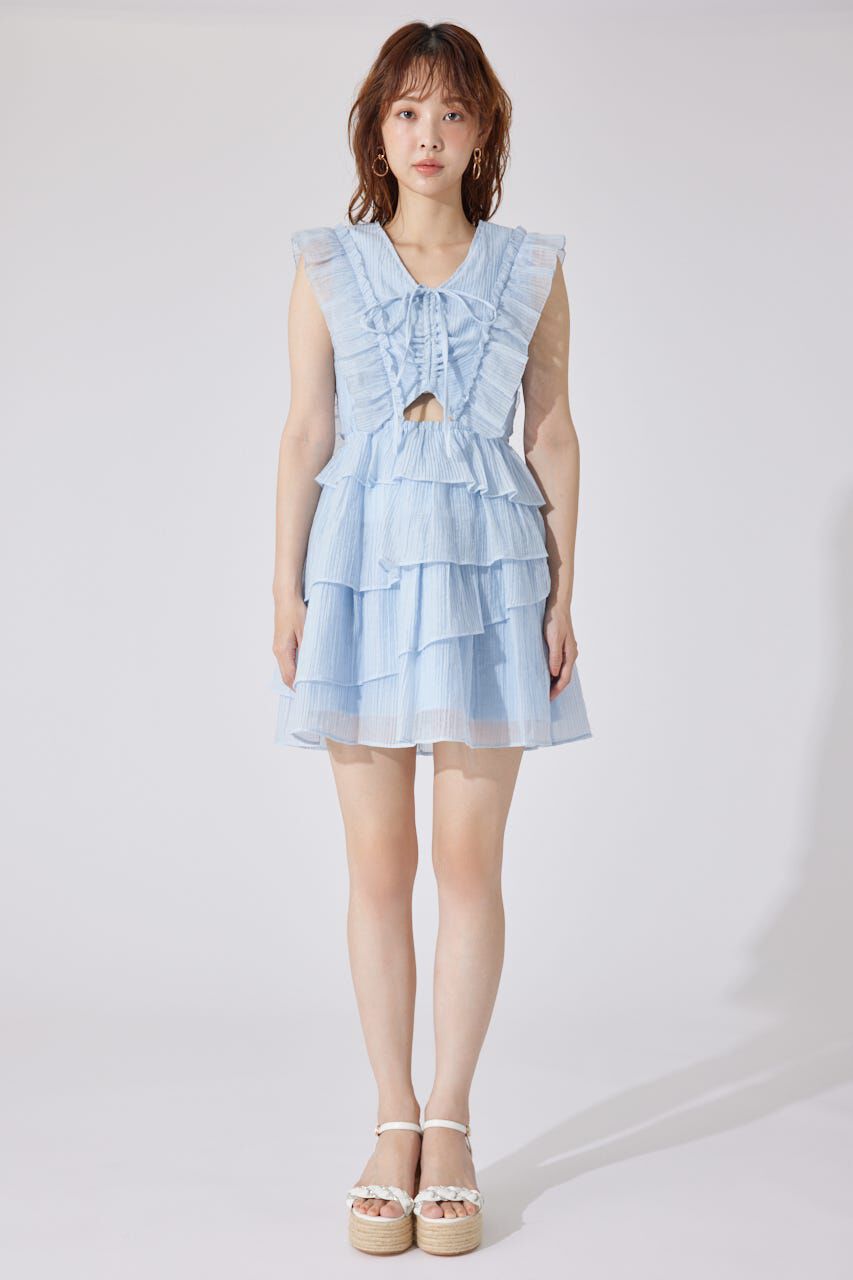rienda「ティアードフリルミニワンピース」|ワンピース|