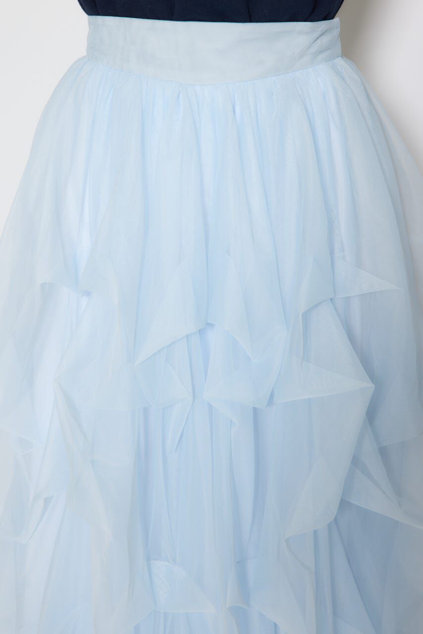 rienda「ランダムタックチュールスカート」|スカート|