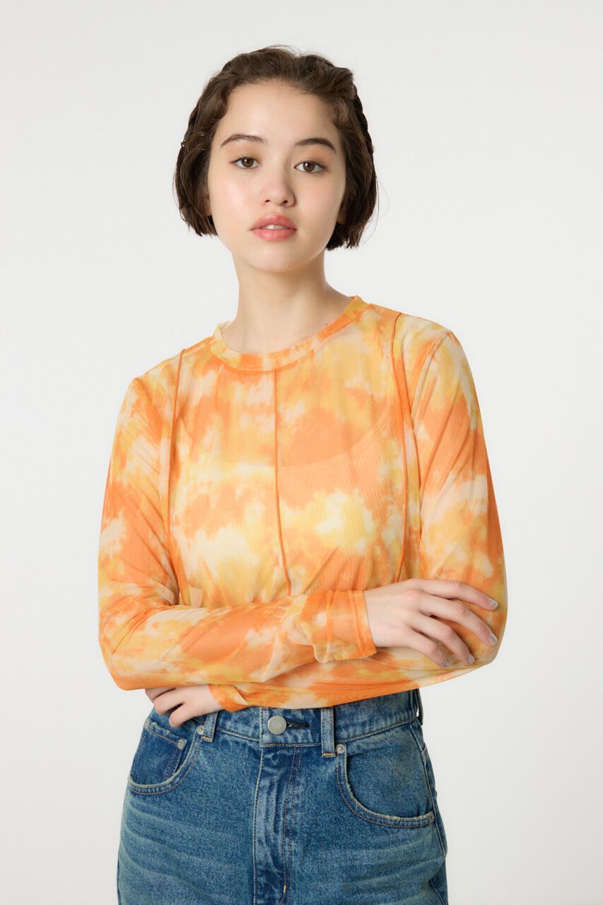 RODEO CROWNS「ニュアンスパターンシアートップス」|シャツ・ブラウス|柄ORG5